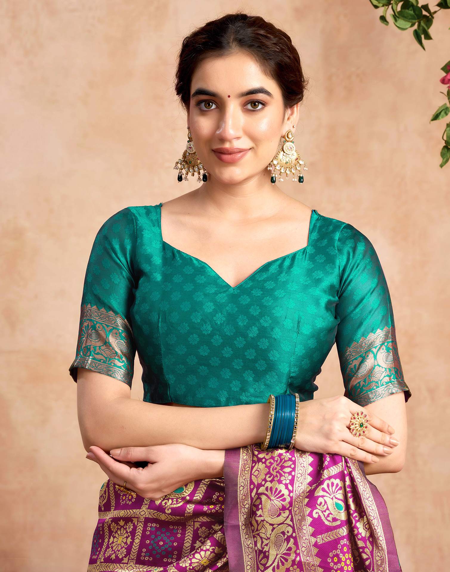 Magenta Silk Woven Patola Saree
