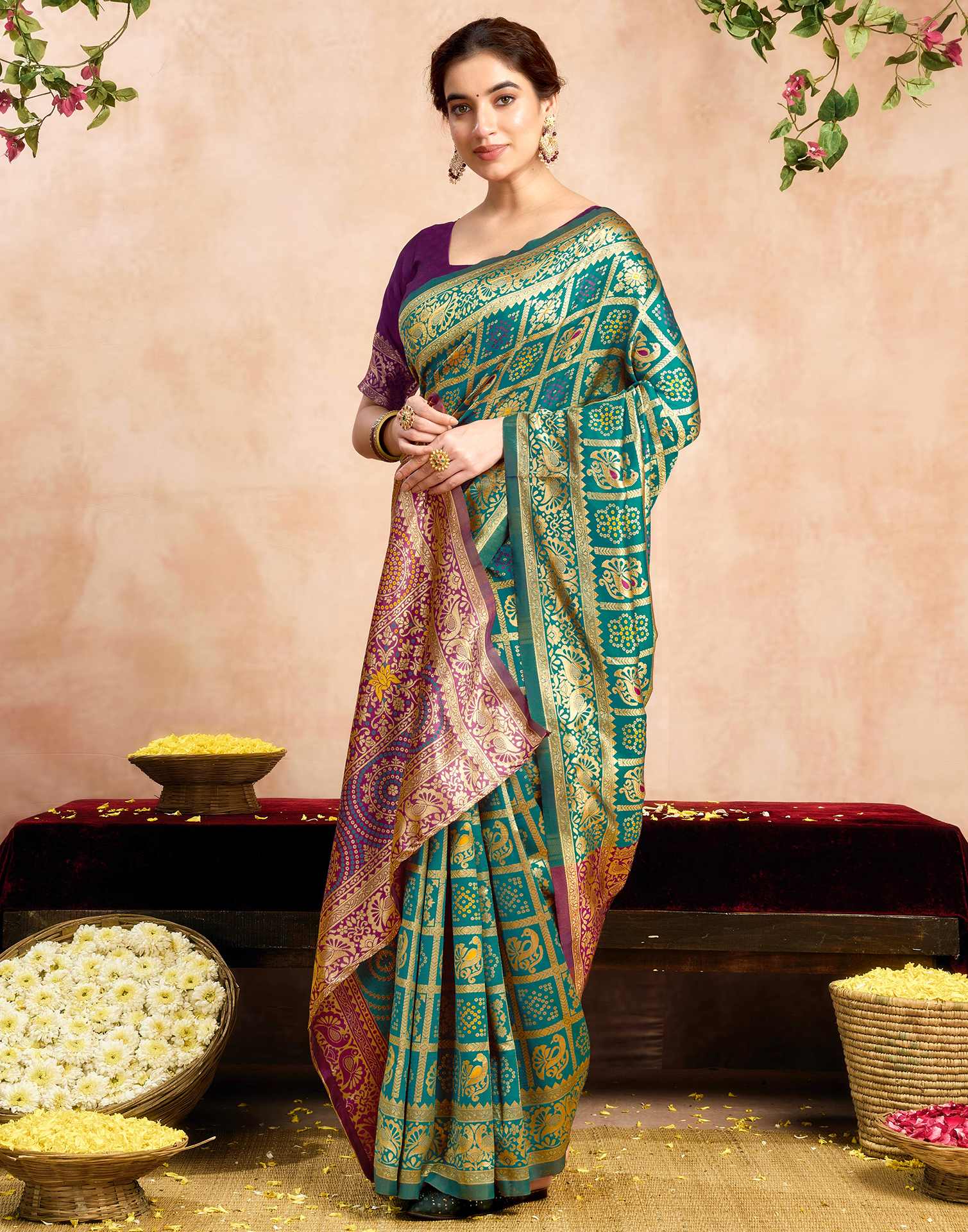 Green Silk Woven Patola Saree