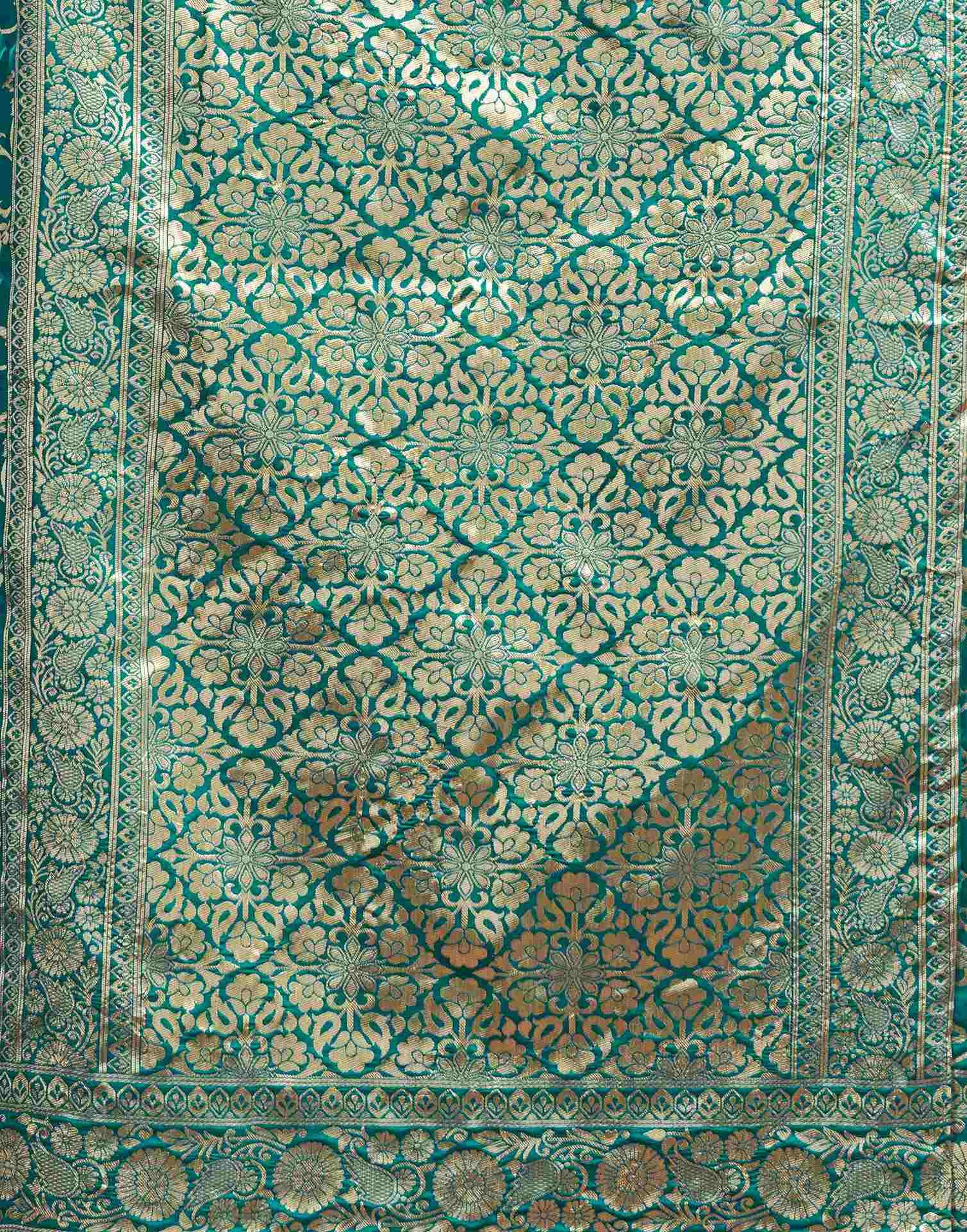 Green Silk Woven Banarasi Saree