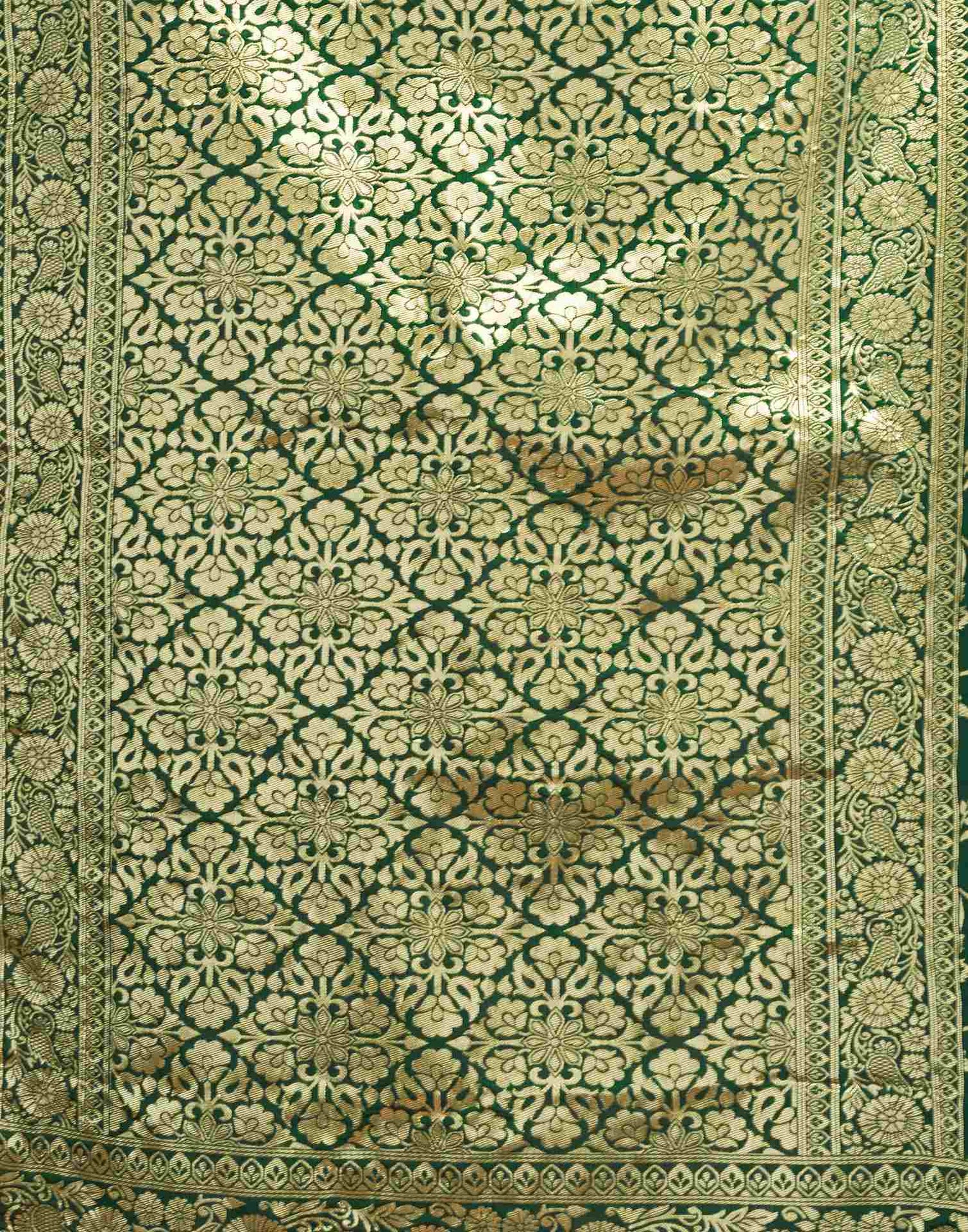 Green Silk Woven Banarasi Saree