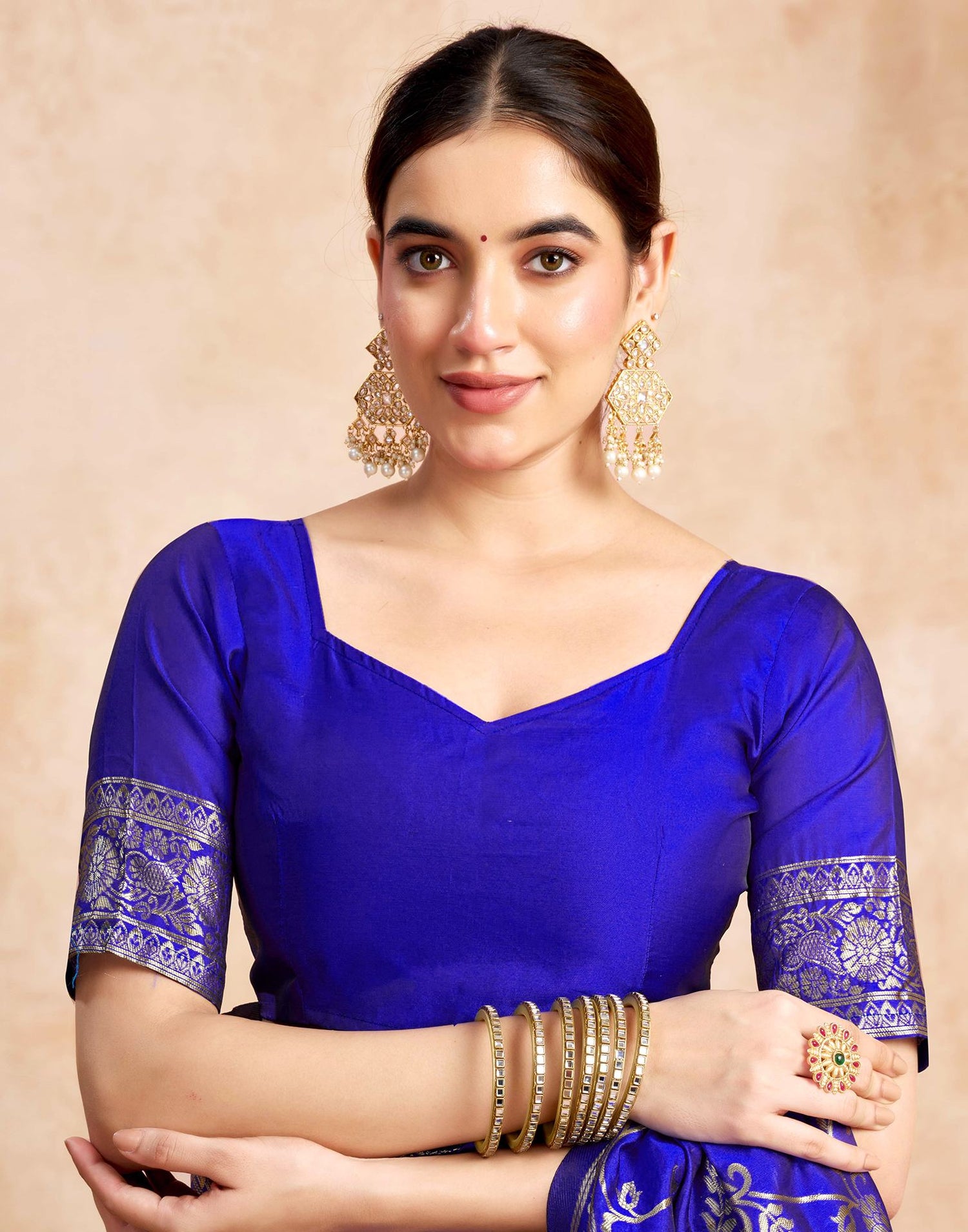 Blue Silk Woven Banarasi Saree