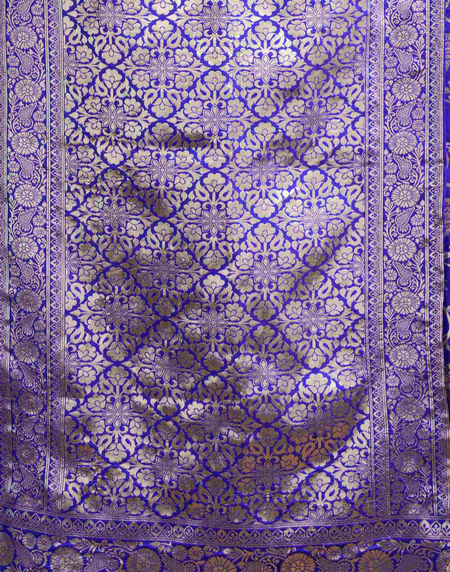 Blue Silk Woven Banarasi Saree