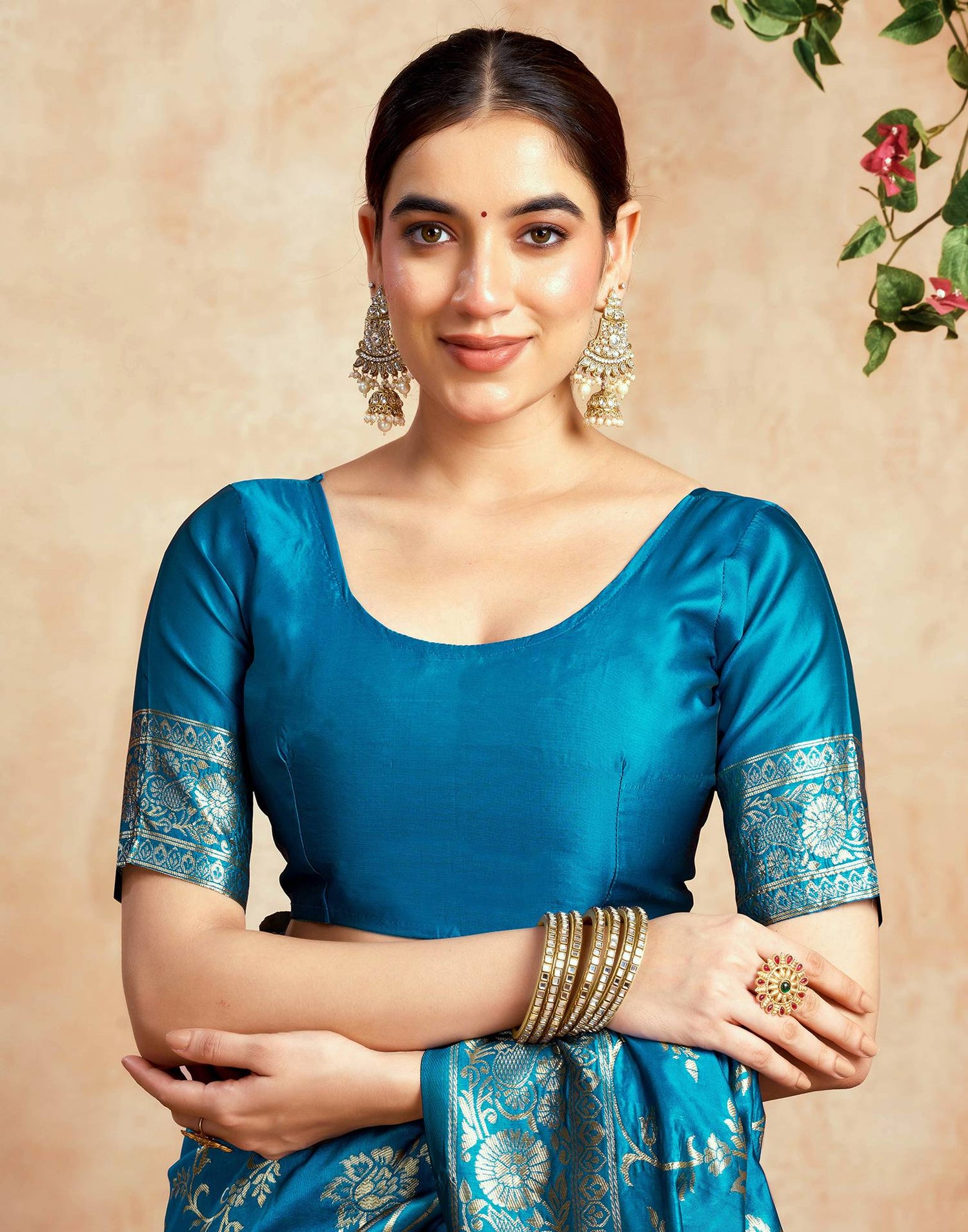 Blue Silk Woven Banarasi Saree