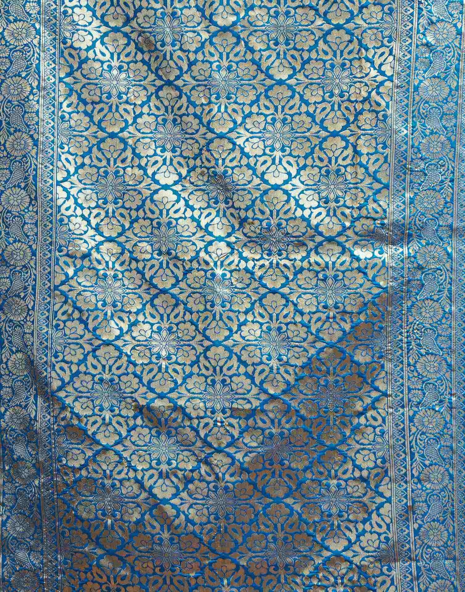 Blue Silk Woven Banarasi Saree