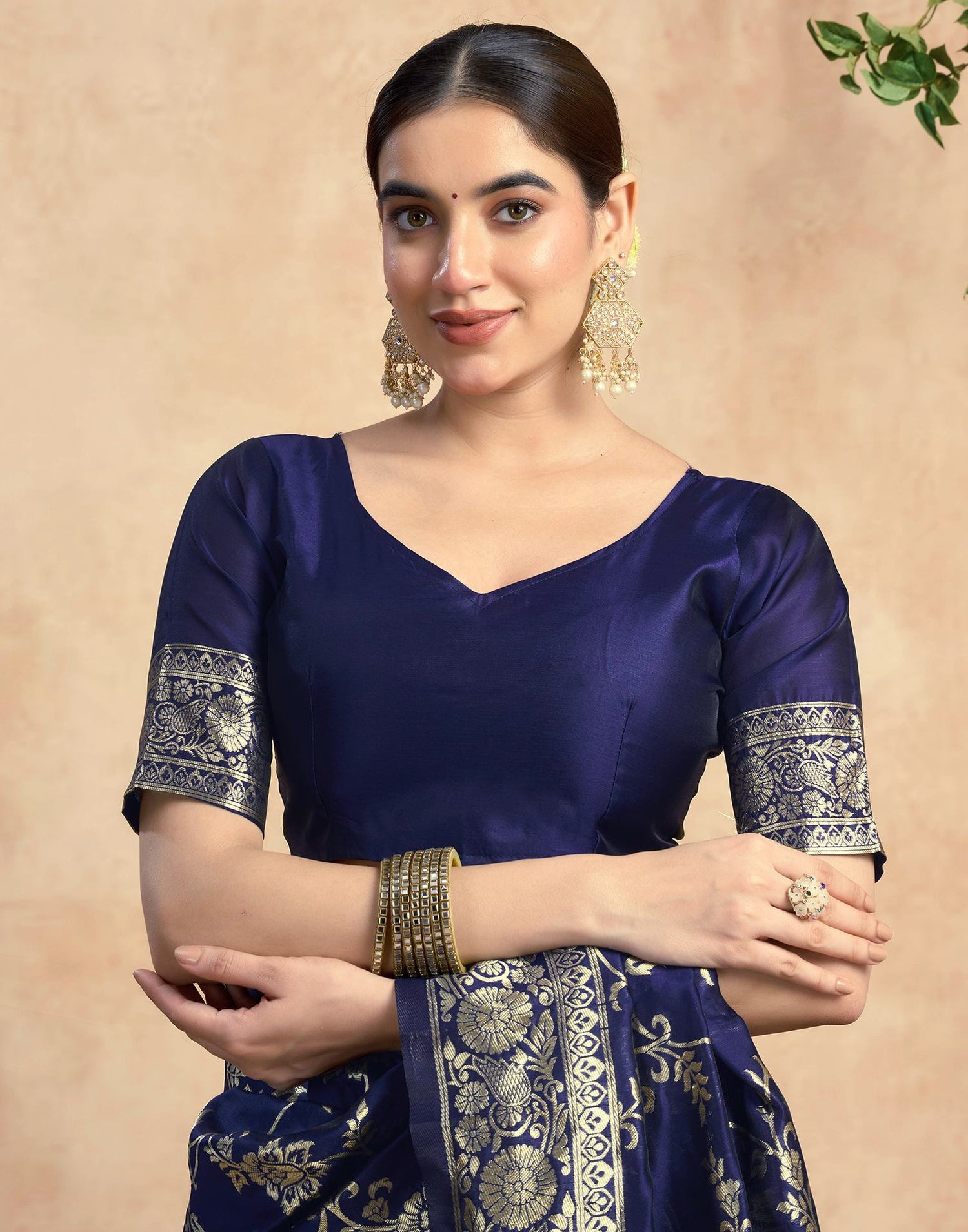 Blue Silk Woven Banarasi Saree