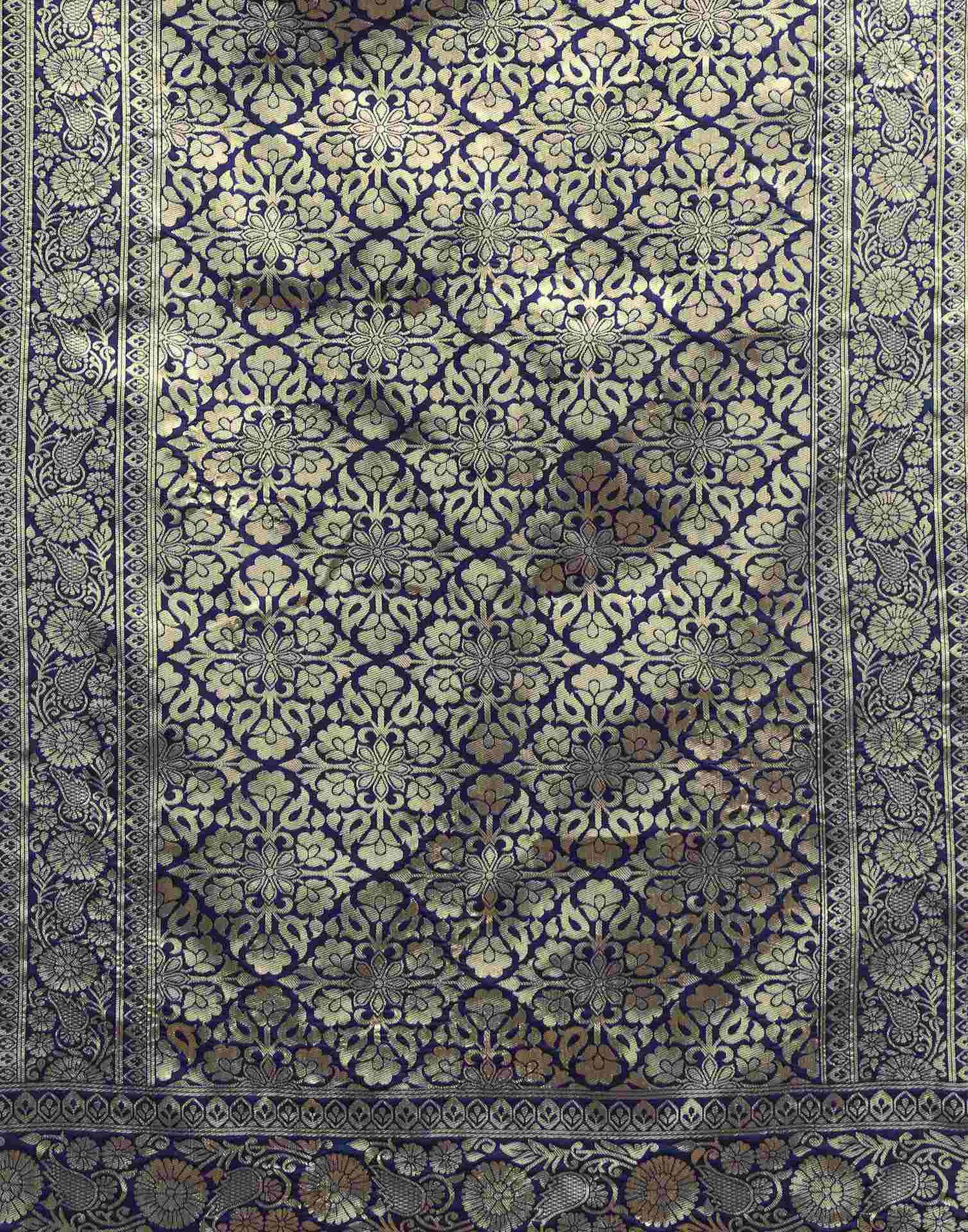 Blue Silk Woven Banarasi Saree