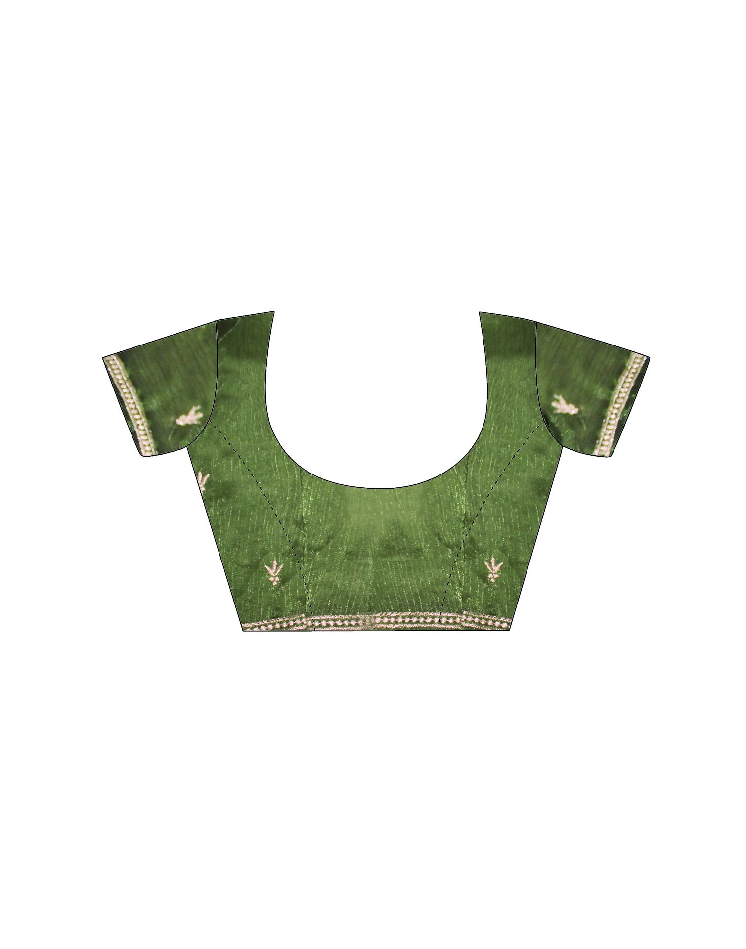 Green Chiffon Embroidery Saree