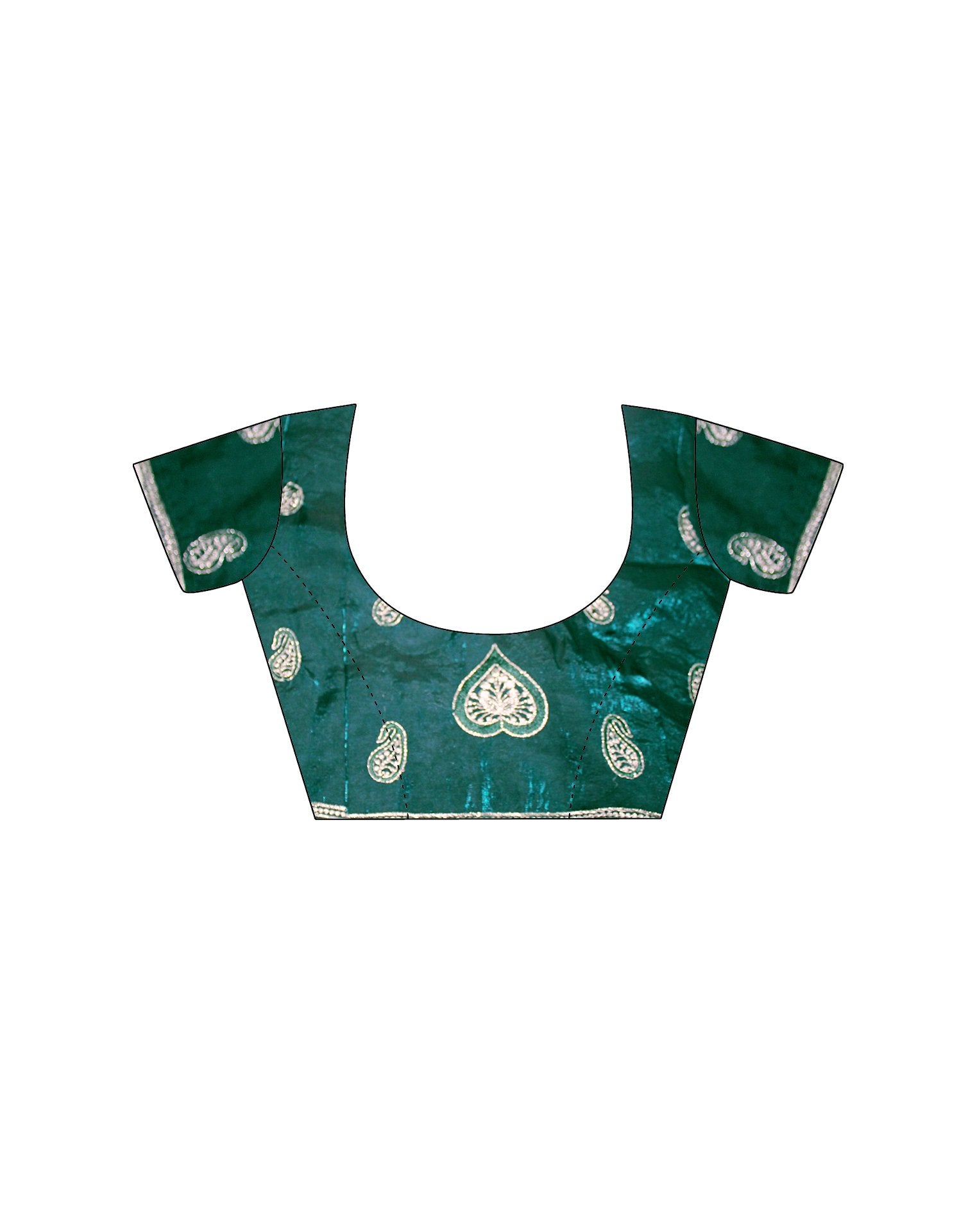Green Tissue Silk Embroidery Saree