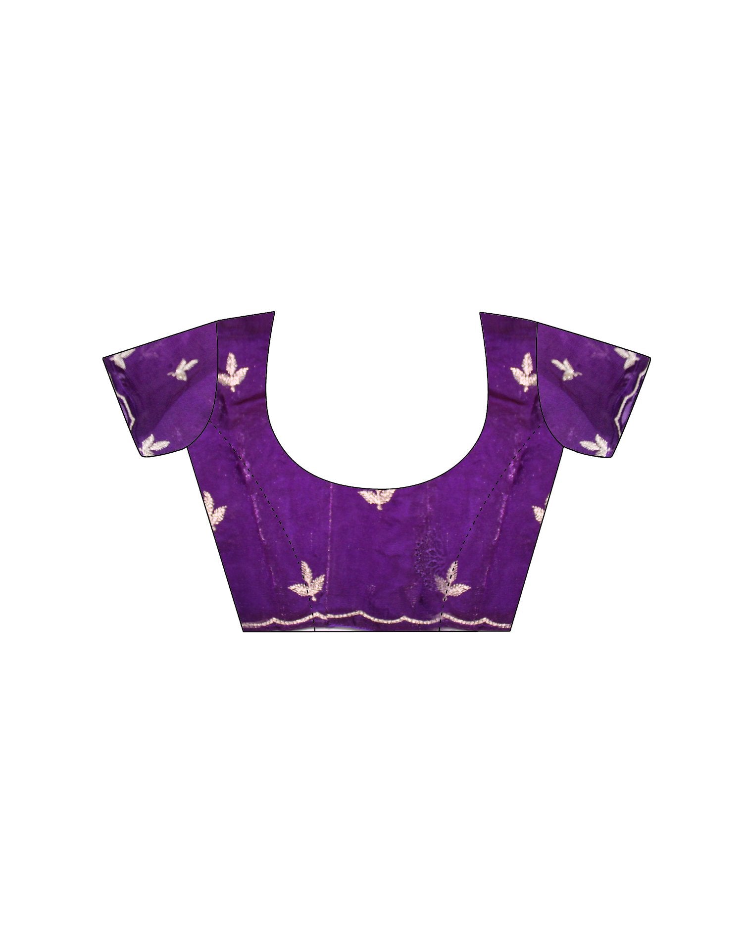 Purple Tissue Silk Embroidery Saree