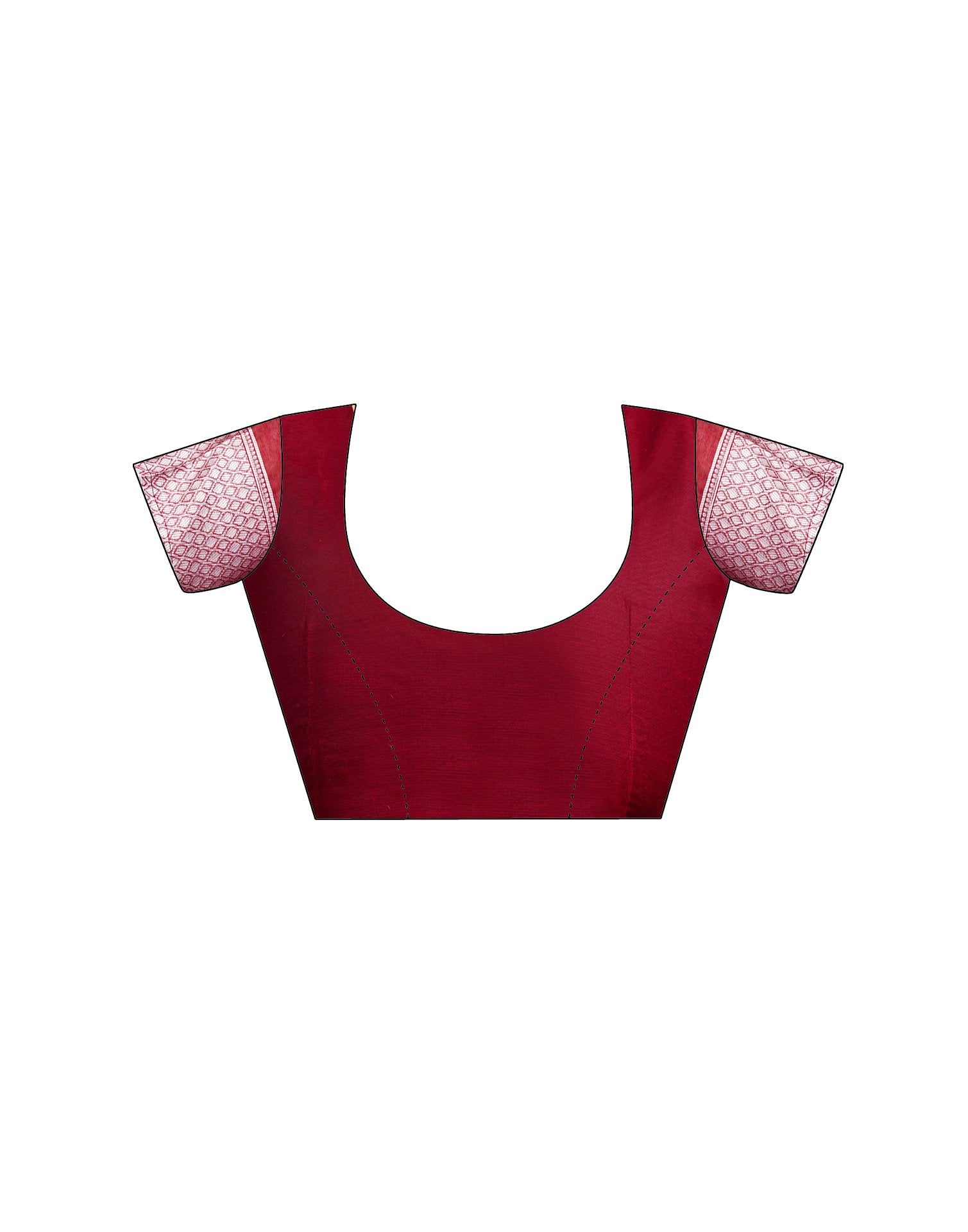 Maroon Silk Woven Saree