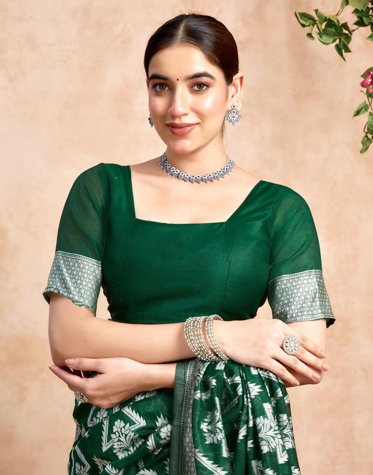 Green Silk Woven Saree