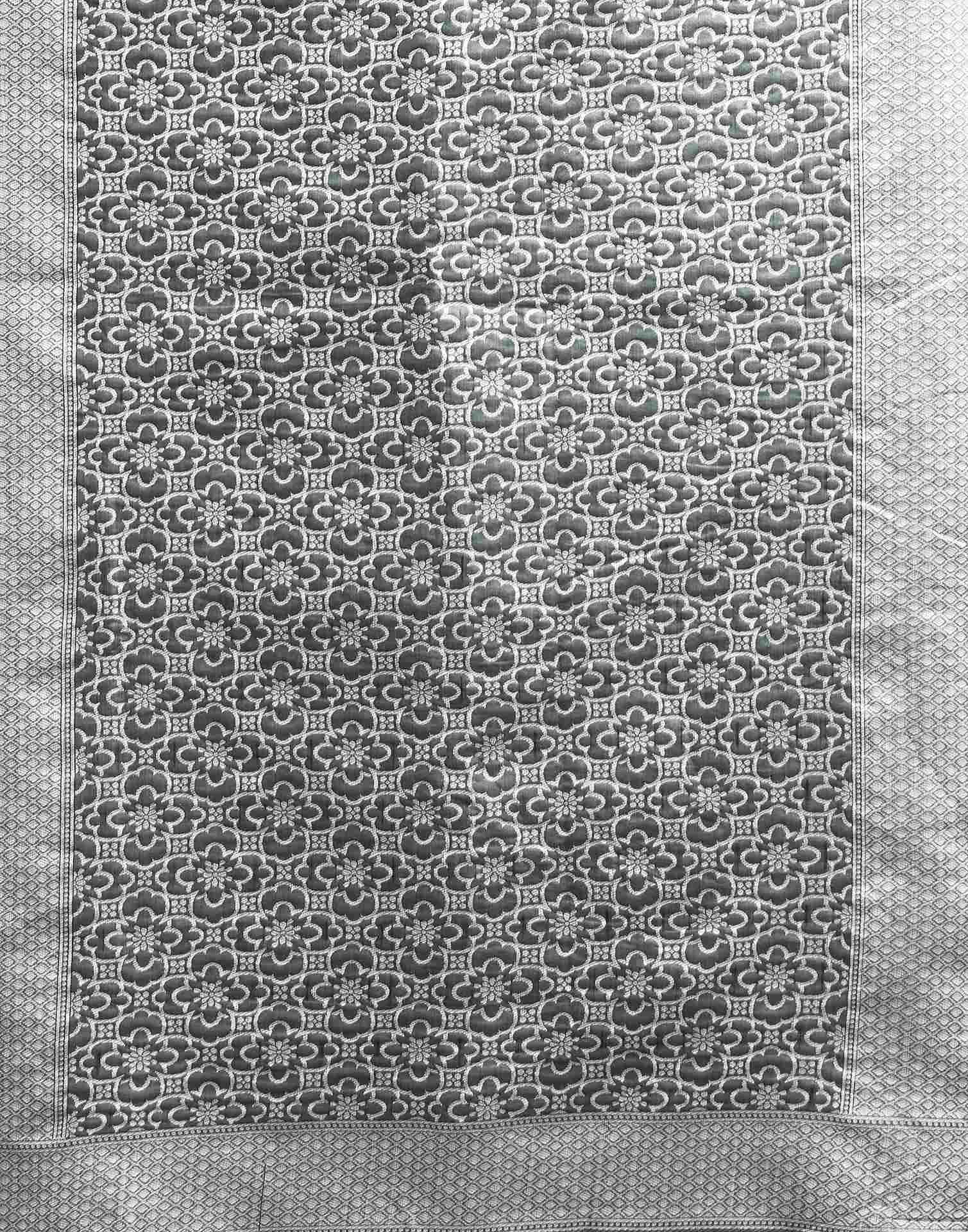Grey Silk Woven Saree