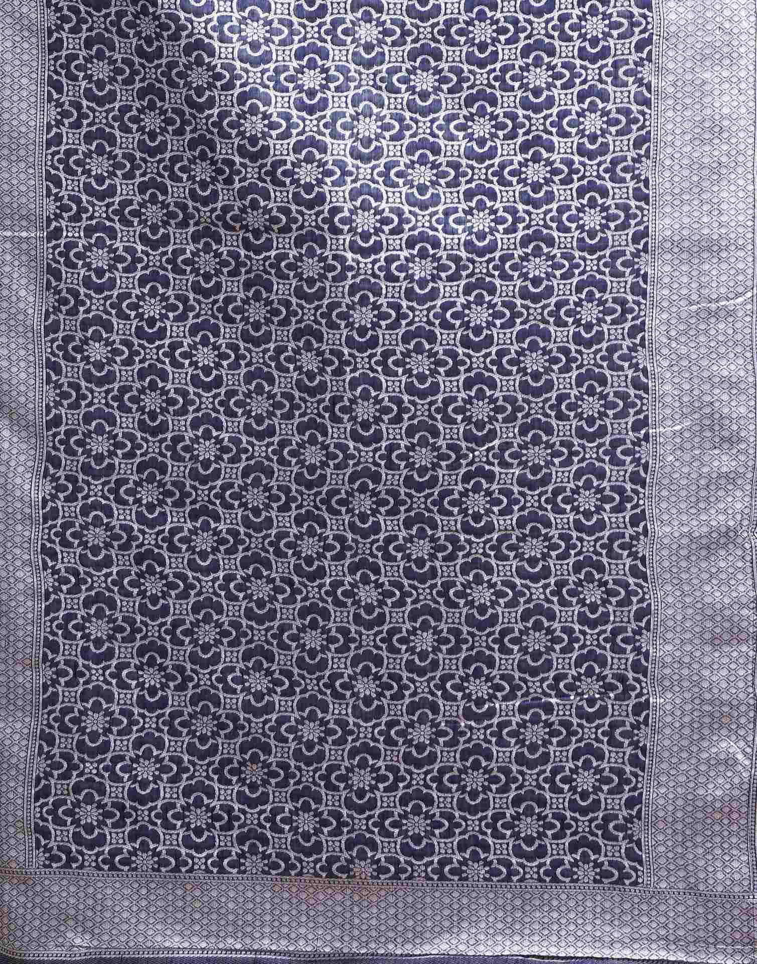 Blue Silk Woven Saree