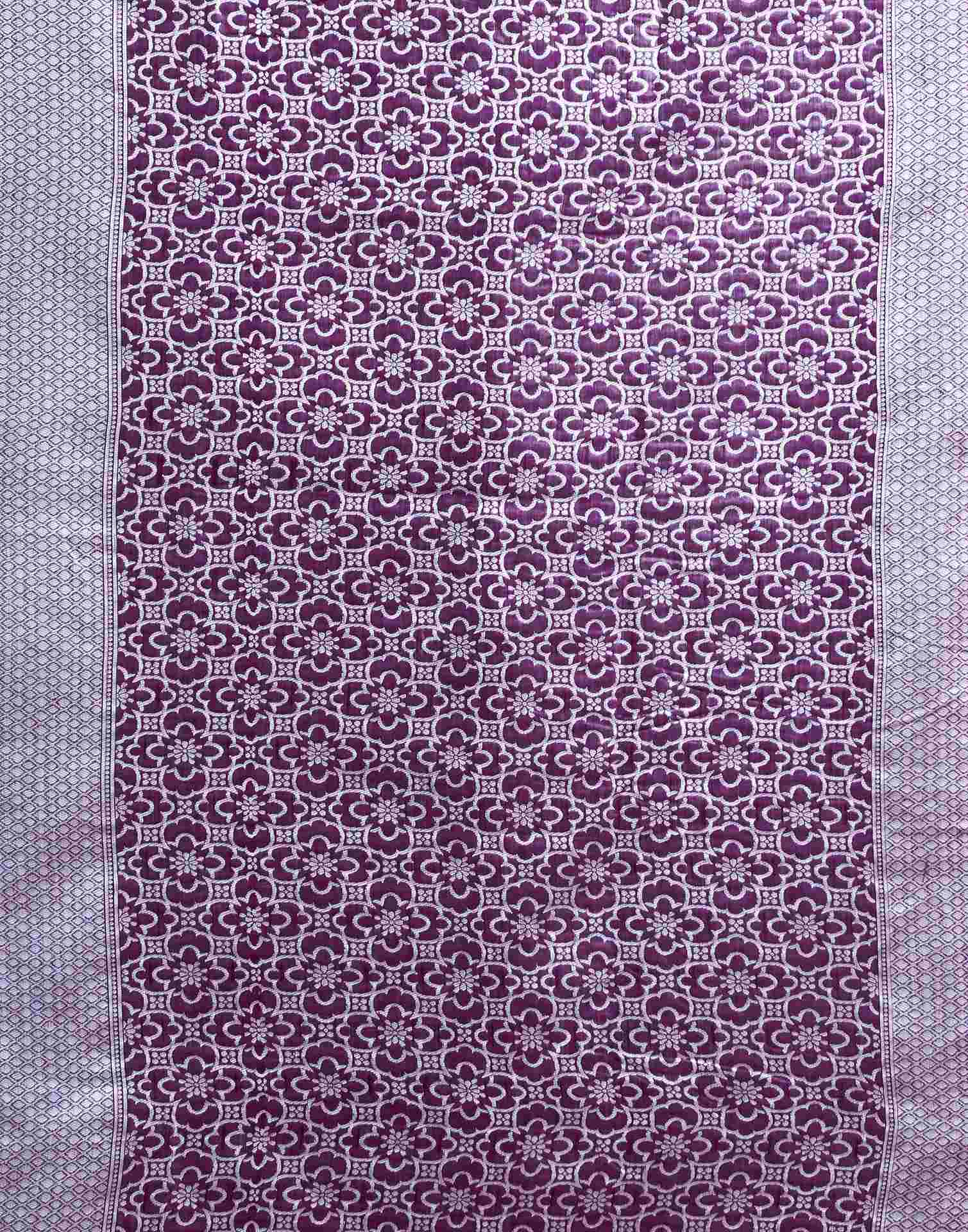 Purple Silk Woven Saree