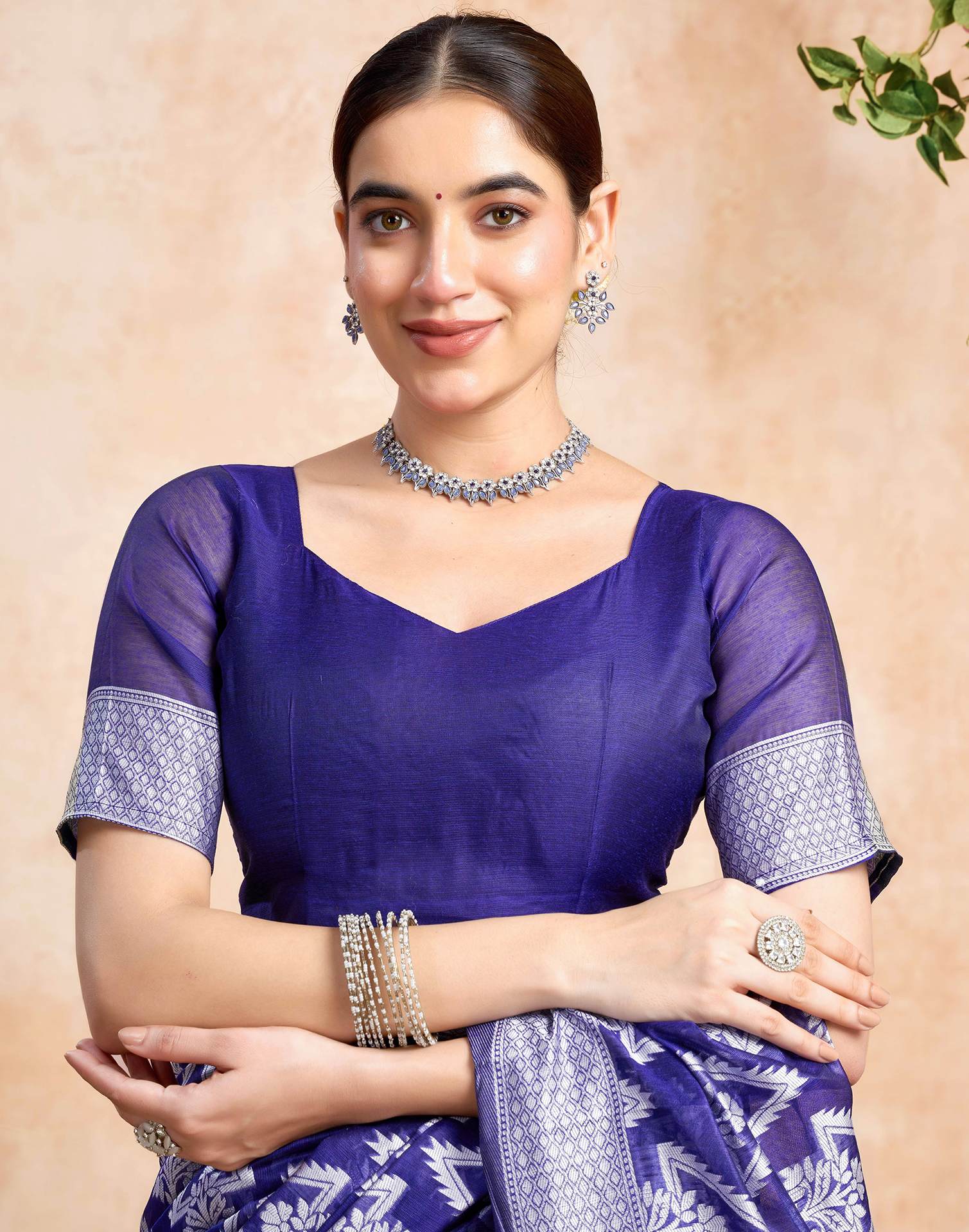 Blue Silk Woven Saree