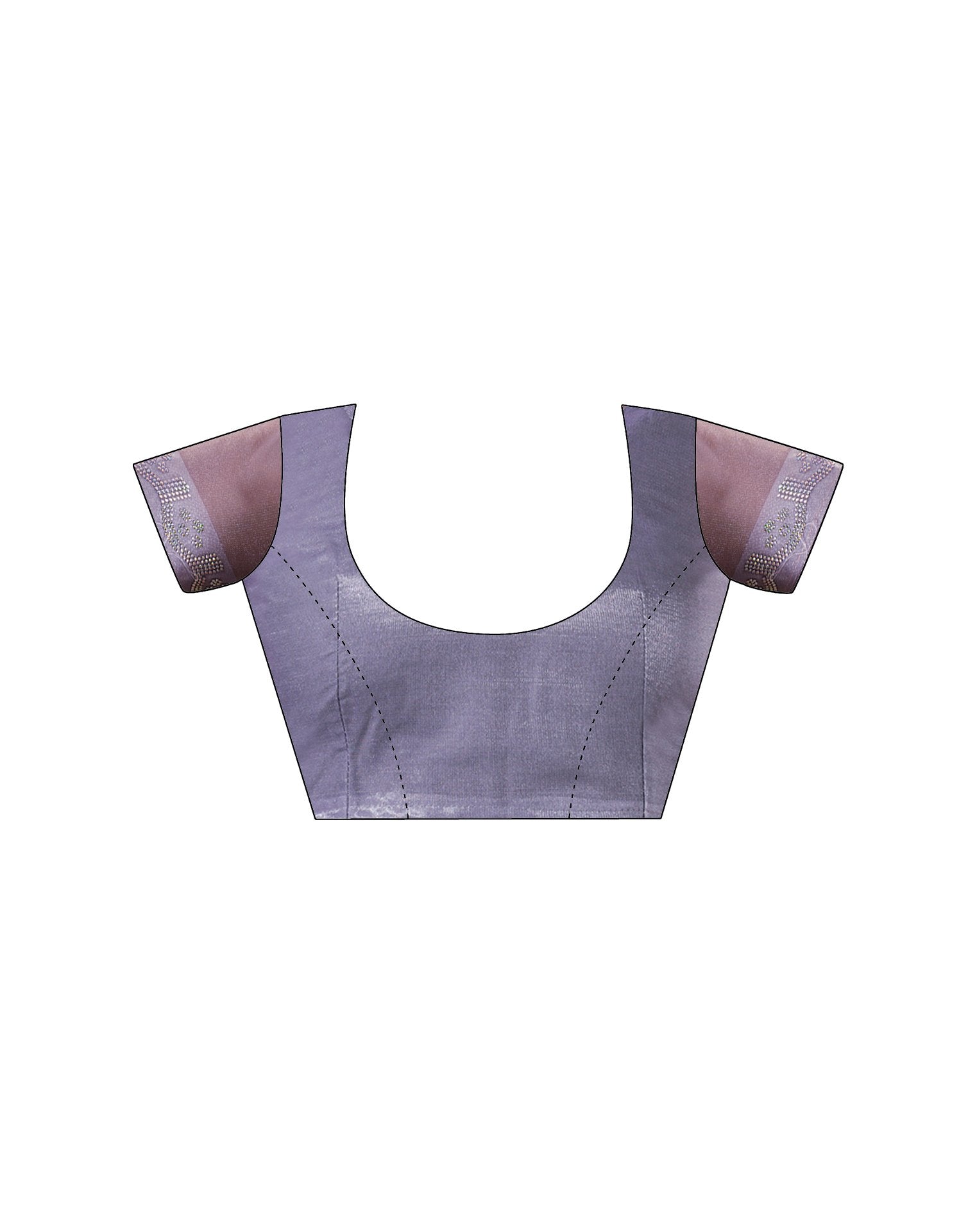 Purple Net Embroidery Saree