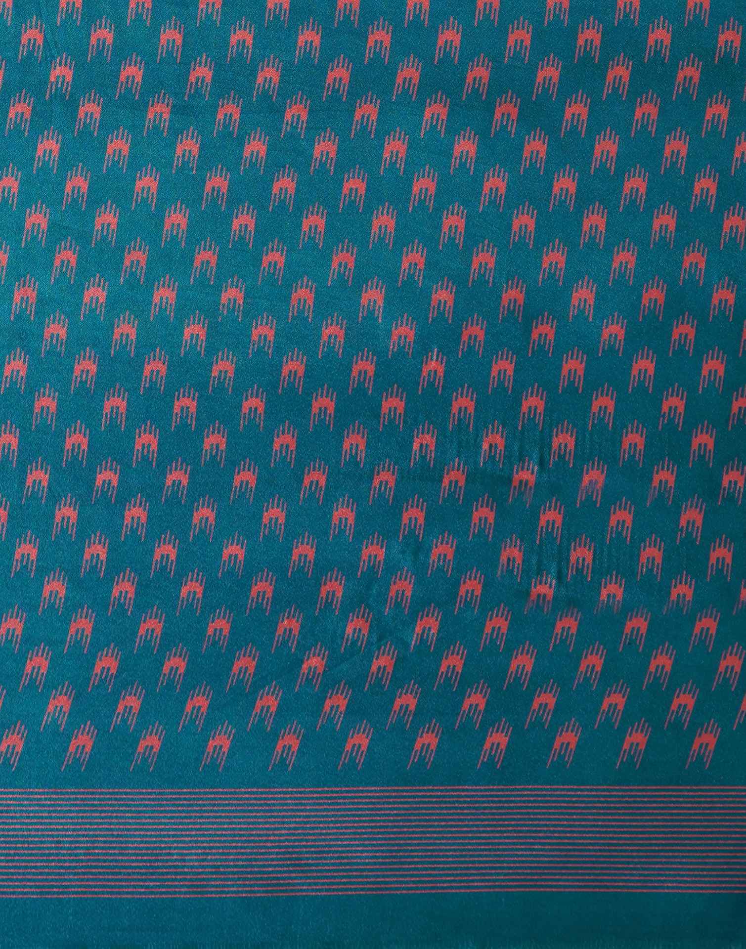 Blue Silk Printed Saree