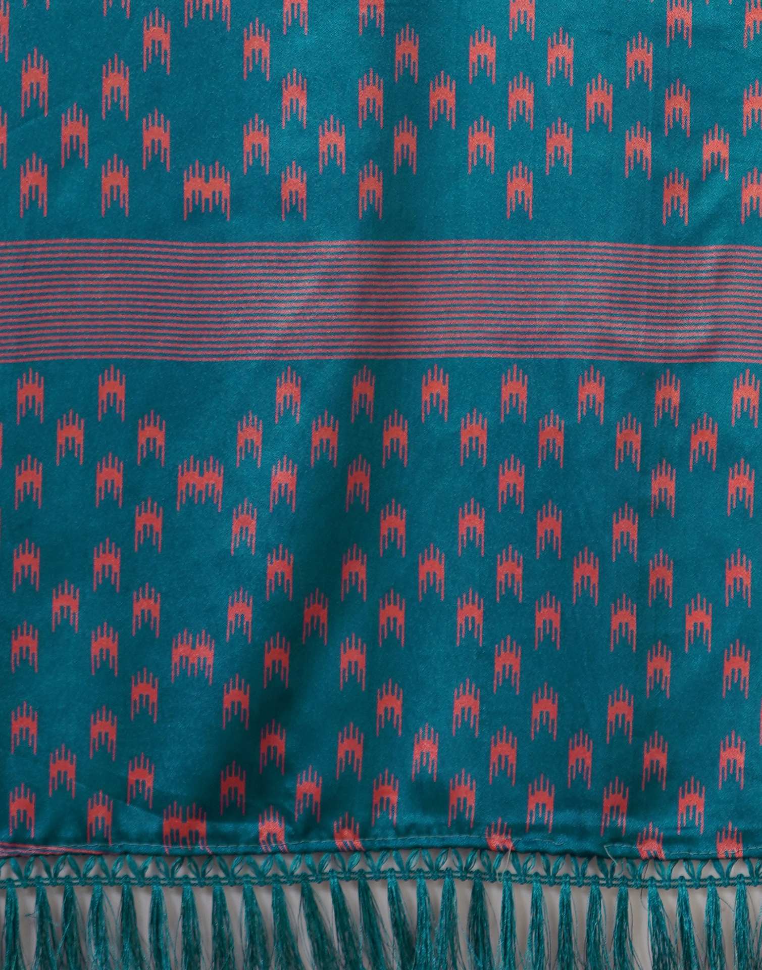 Blue Silk Printed Saree