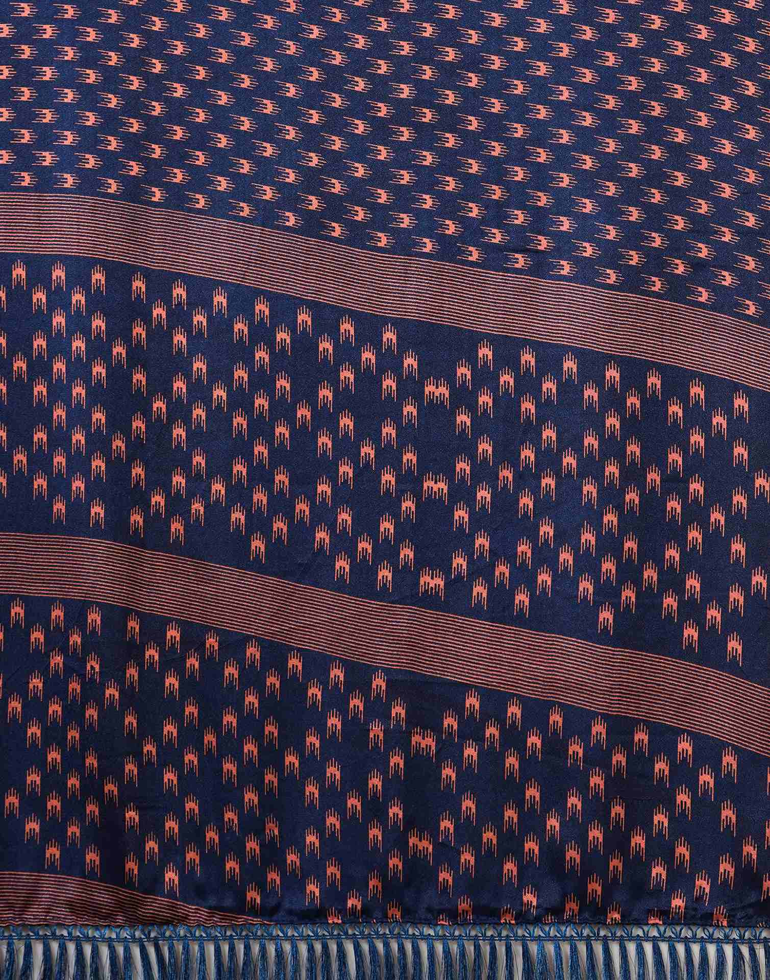Blue Silk Printed Saree