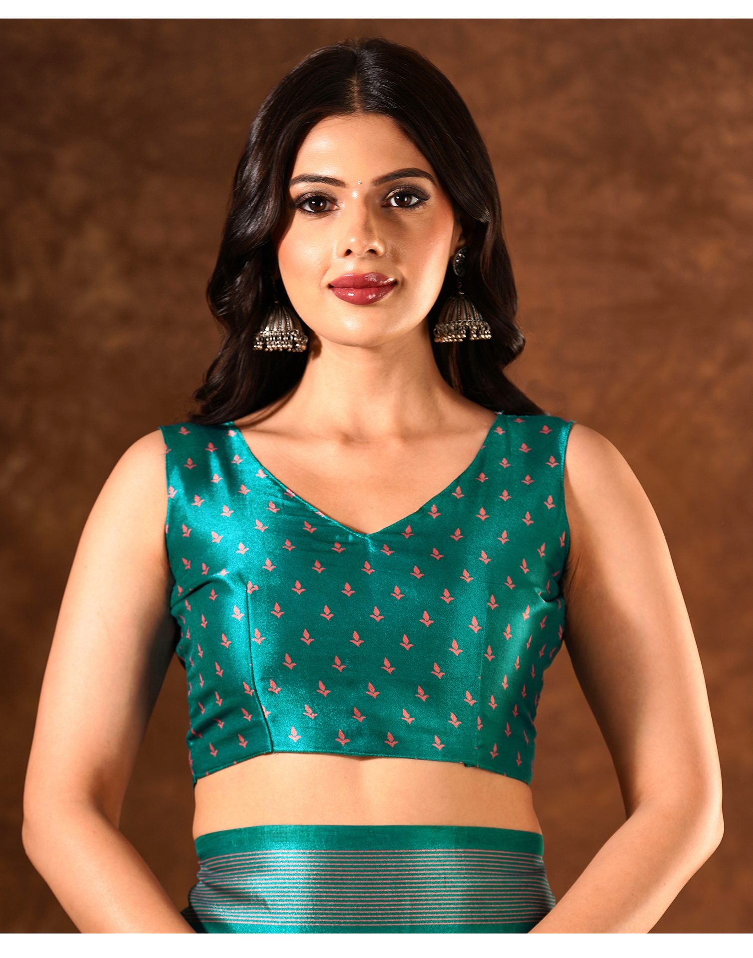 Green Silk Printed Saree