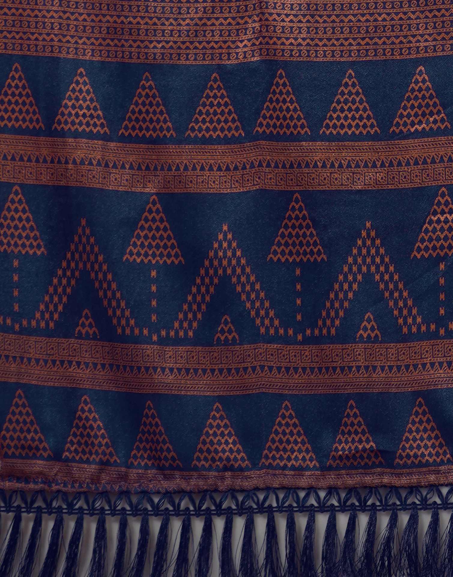 Blue Silk Printed Saree