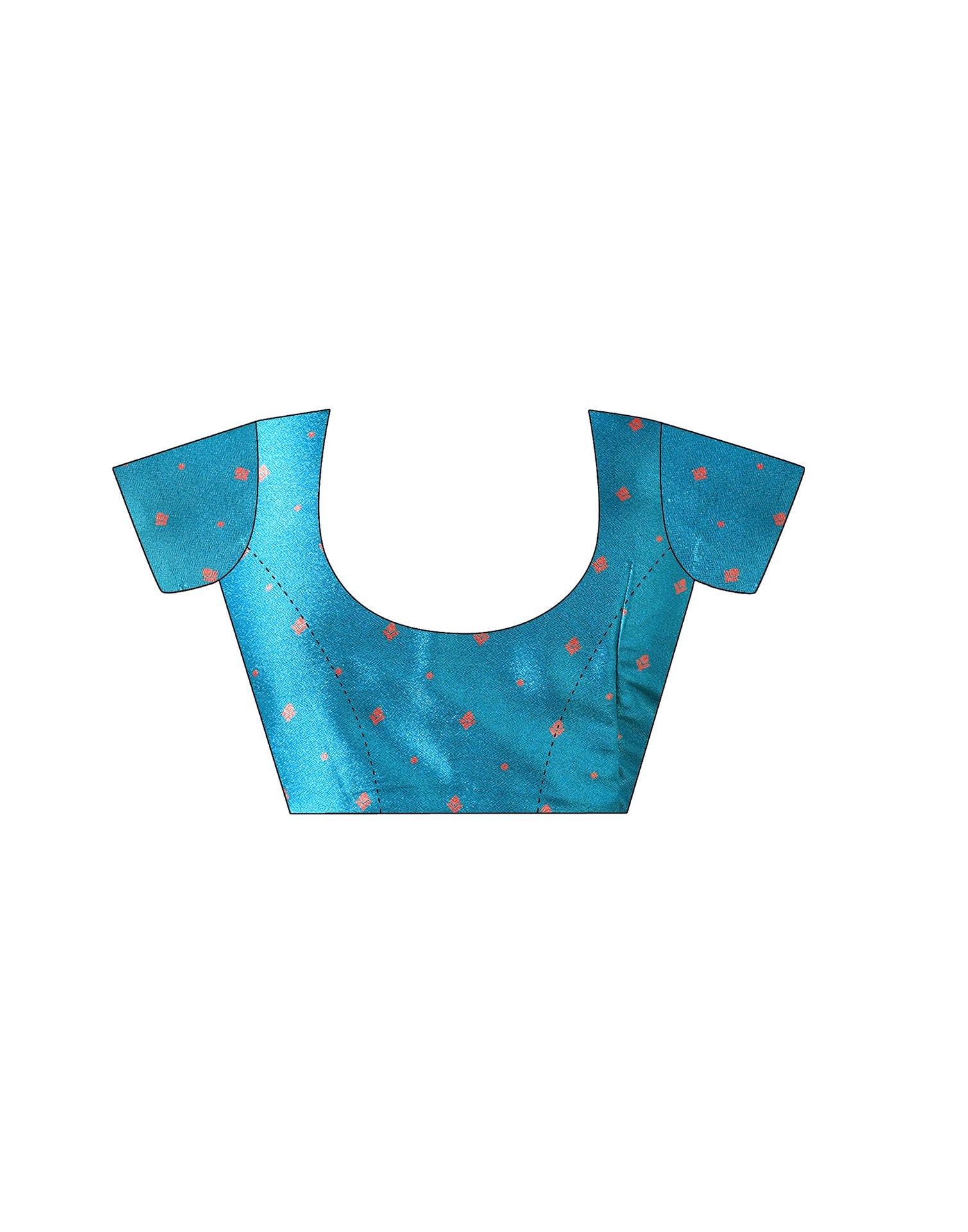 Blue Silk Printed Saree
