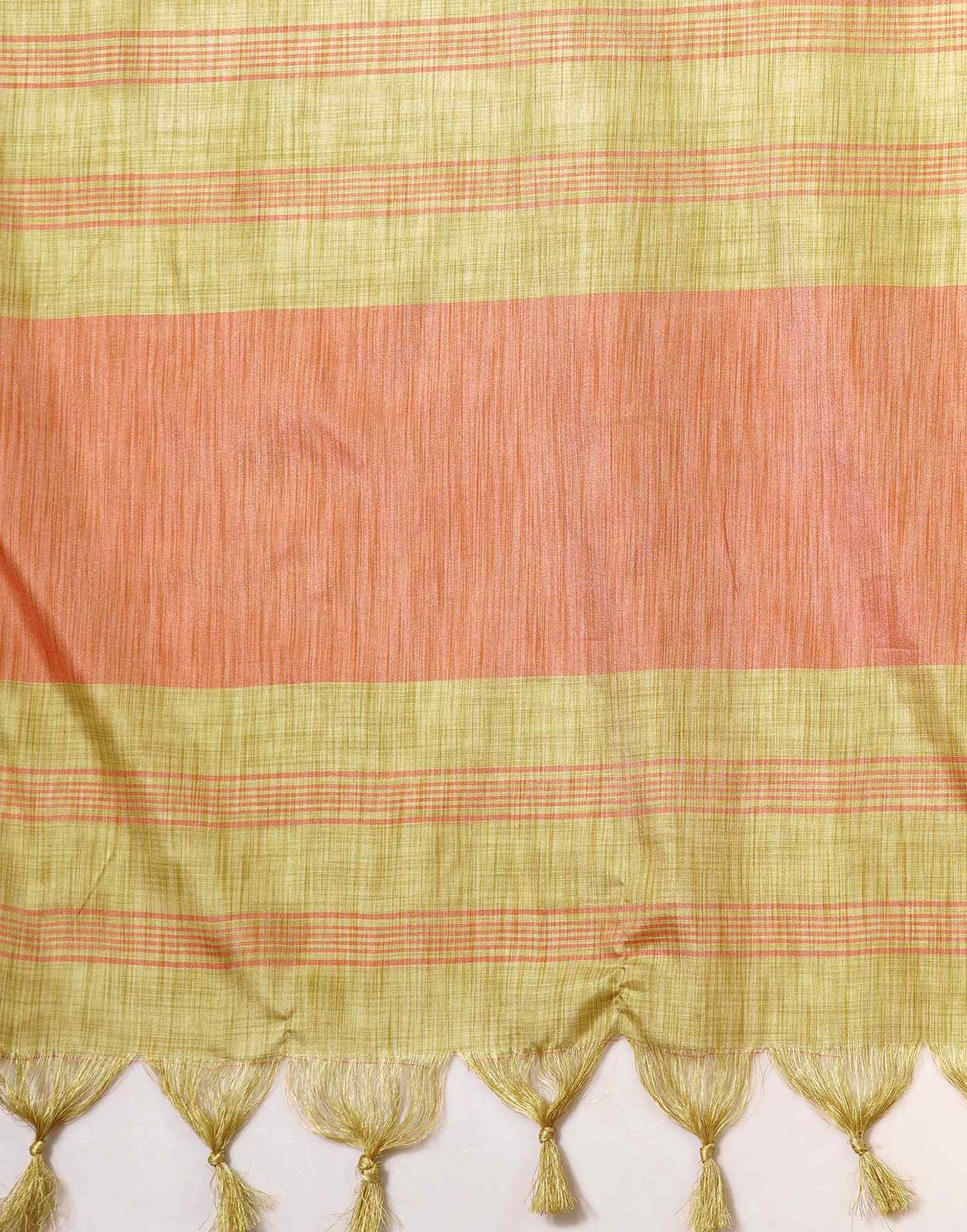 Beige Silk Zari work Plain Saree