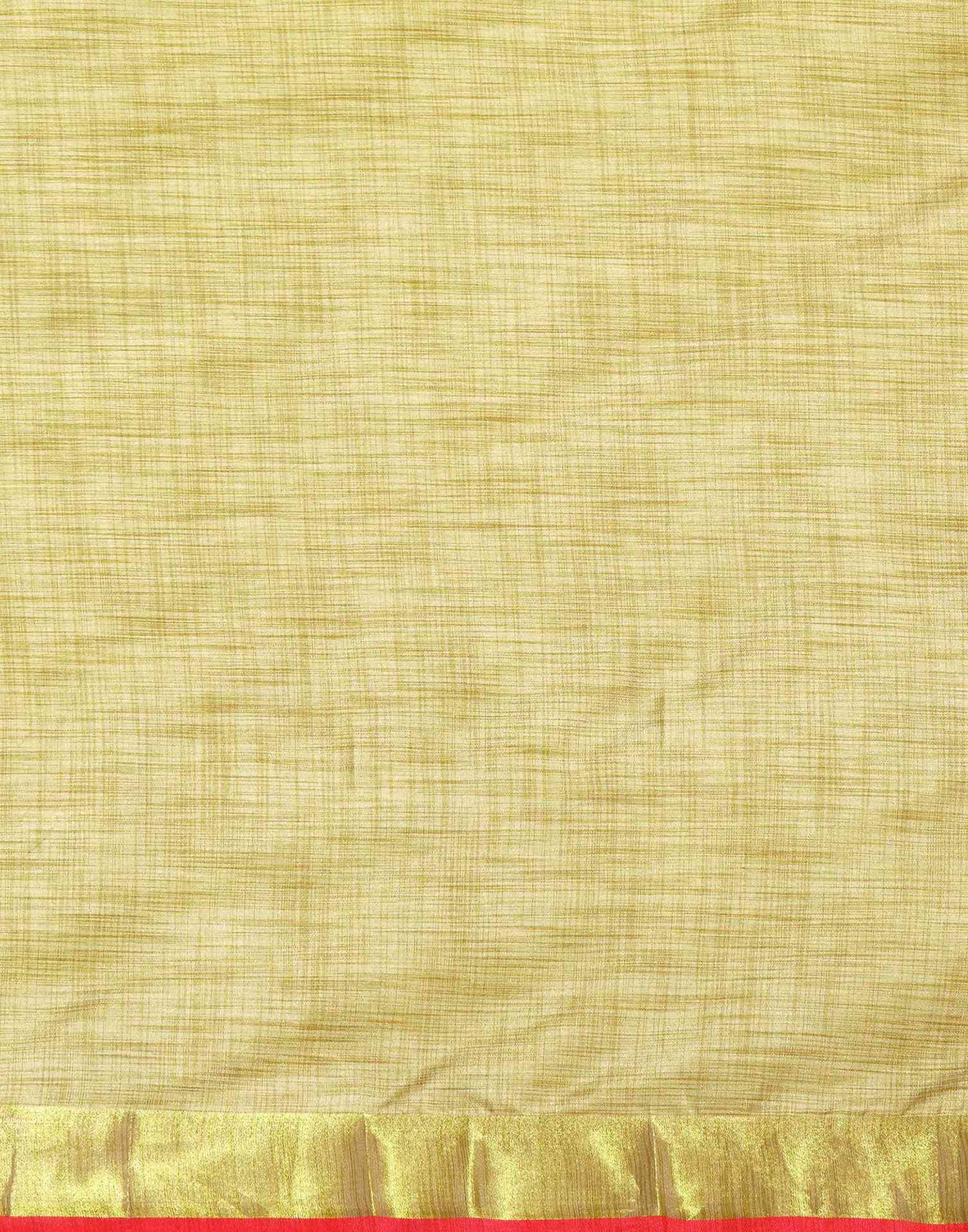 Beige Silk Zari work Plain Saree