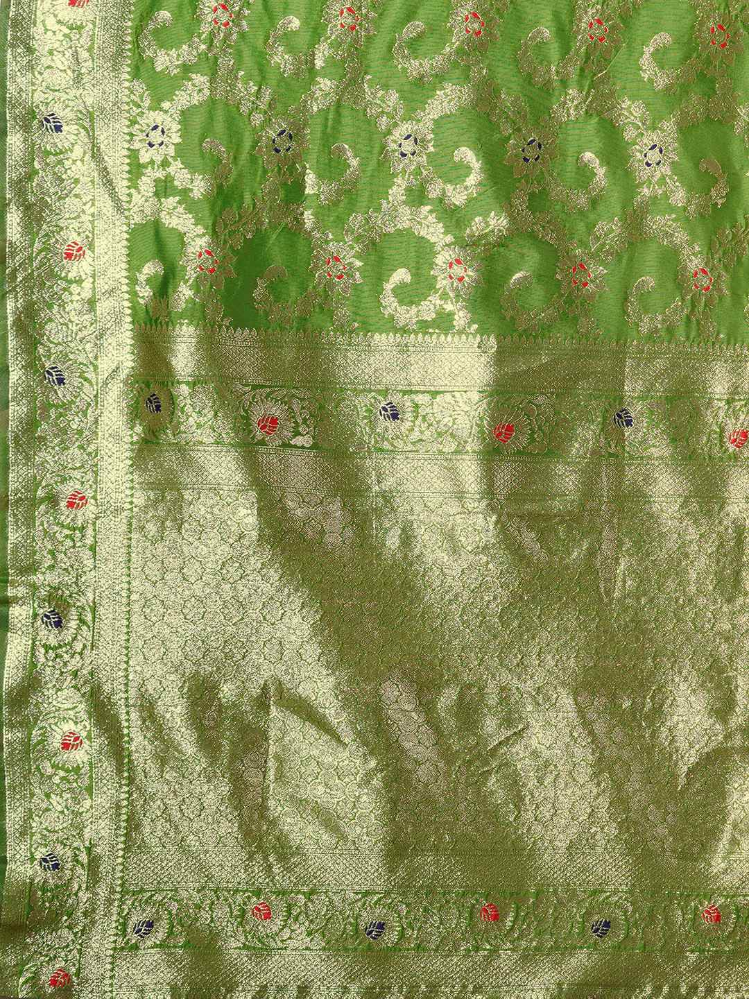 Green Silk Woven Banarasi Saree