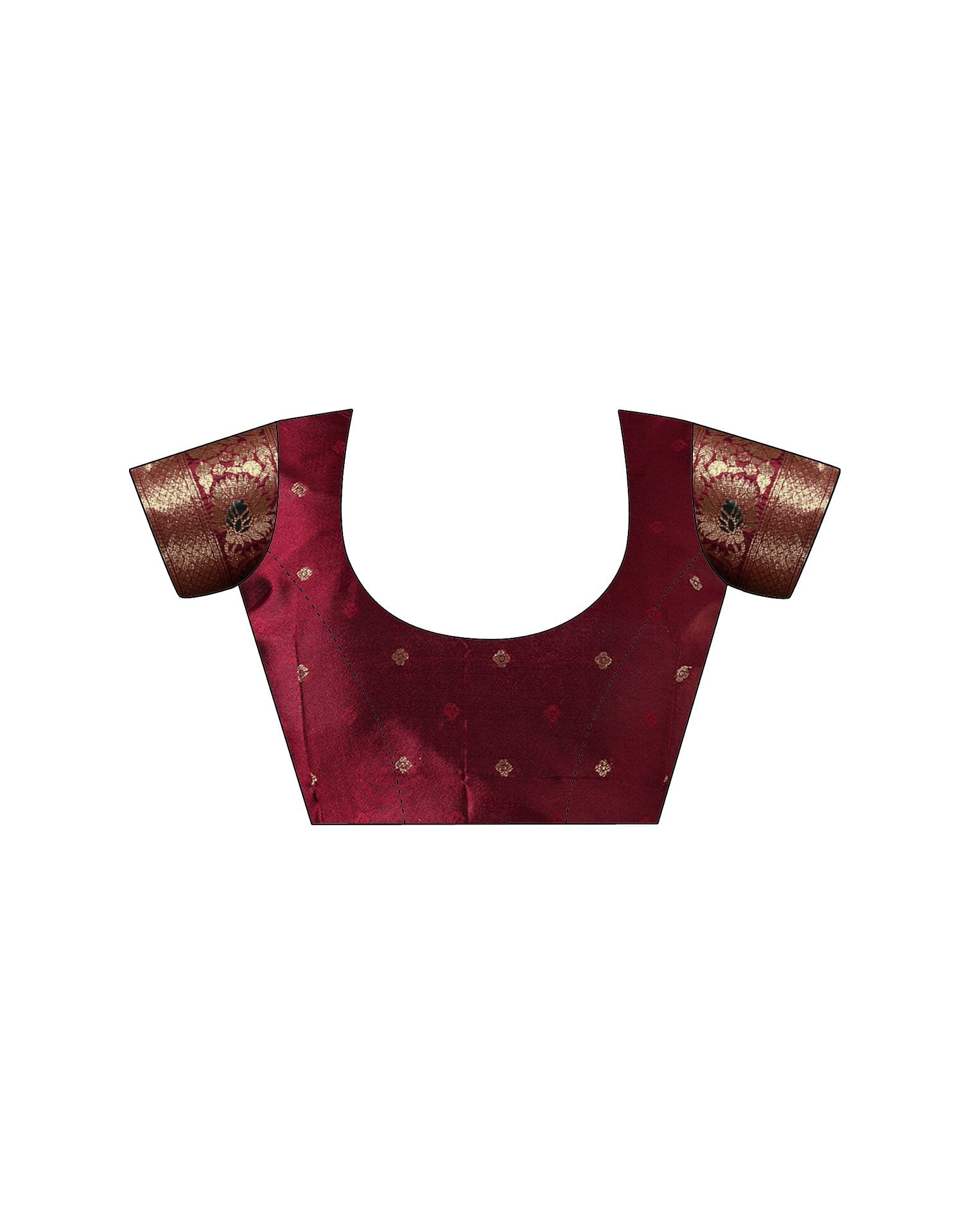 Maroon Silk Woven Banarasi Saree