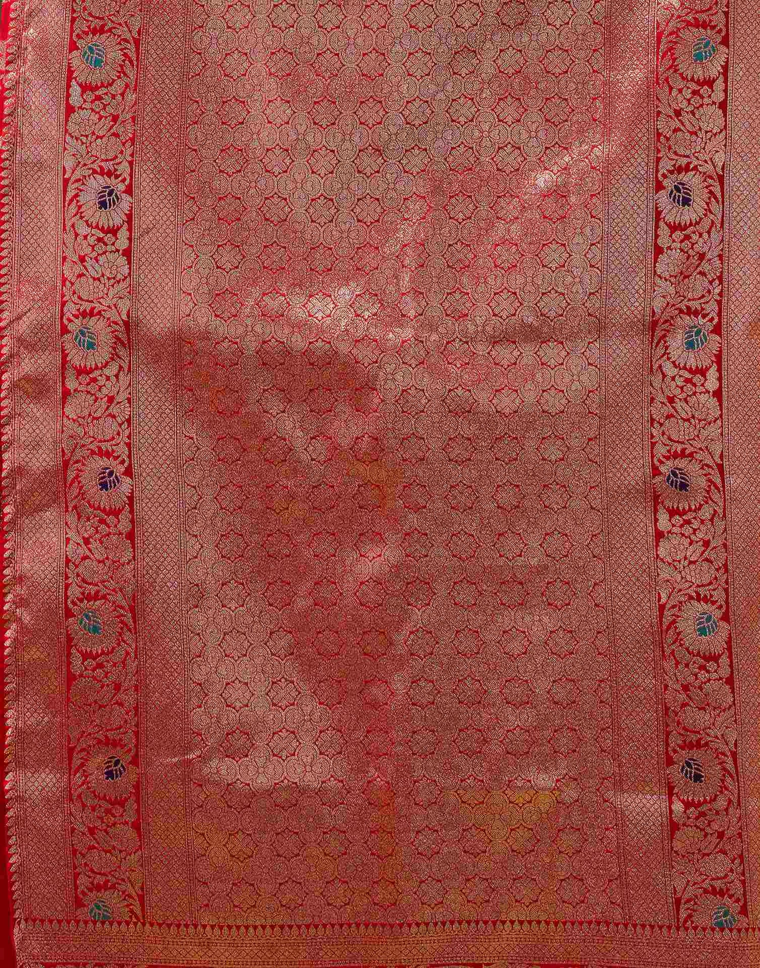 Red Silk Woven Banarasi Saree