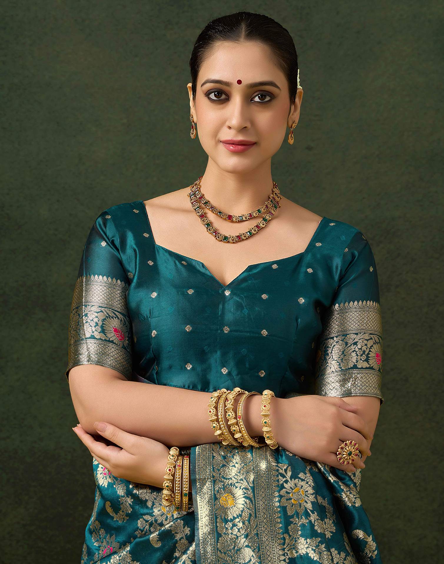 Blue Silk Woven Banarasi Saree
