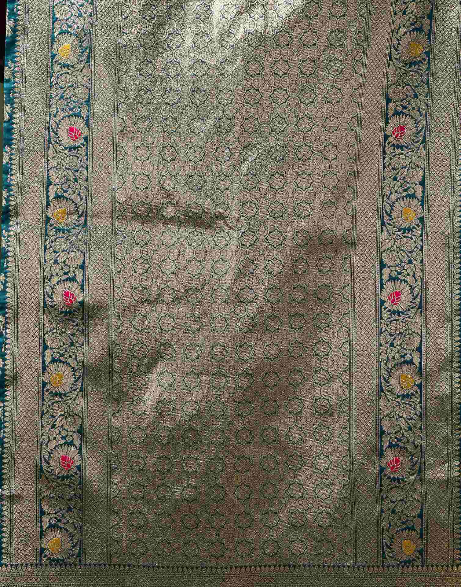 Blue Silk Woven Banarasi Saree