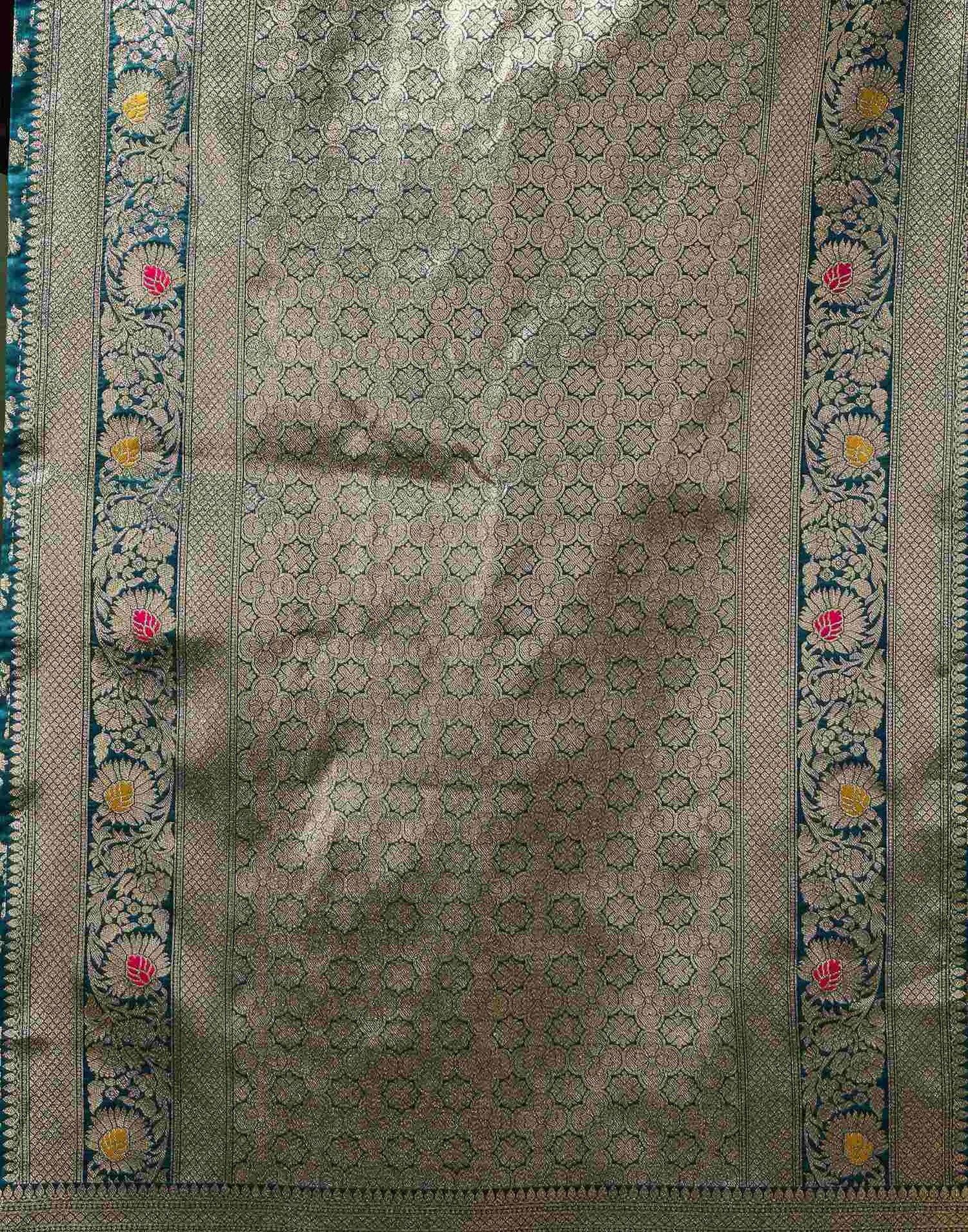 Blue Silk Woven Banarasi Saree