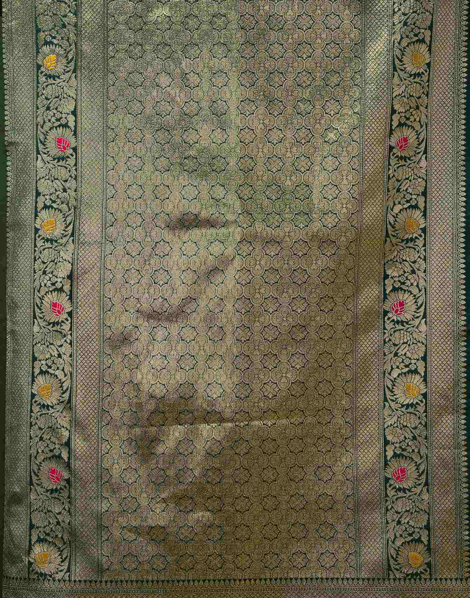 Green Silk Woven Banarasi Saree