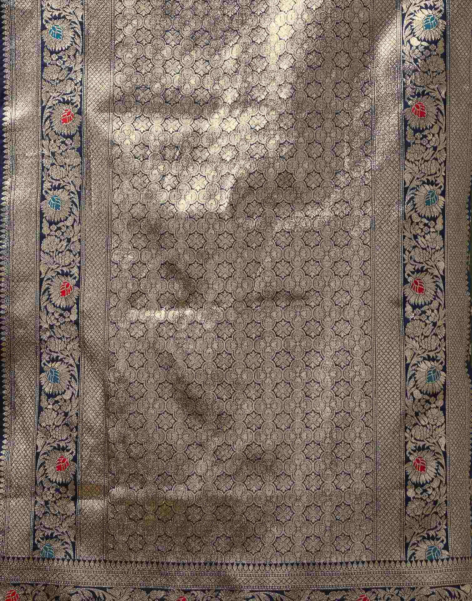 Blue Silk Woven Banarasi Saree
