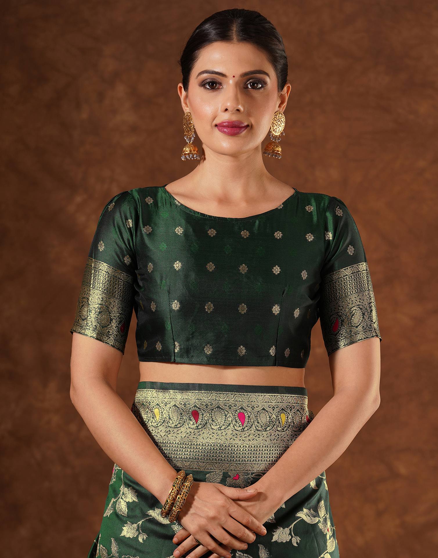 Green Silk Woven Banarasi Saree