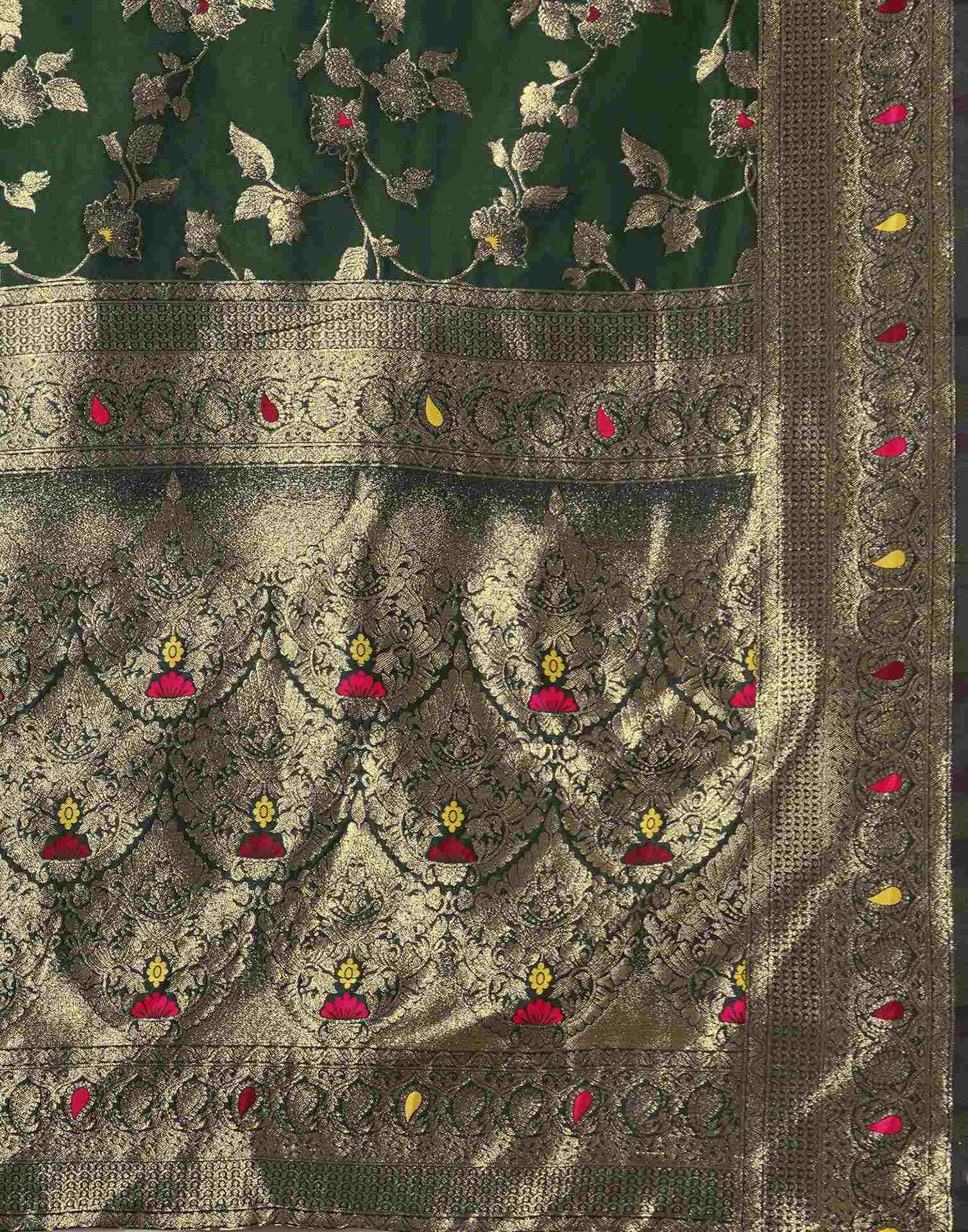 Green Silk Woven Banarasi Saree