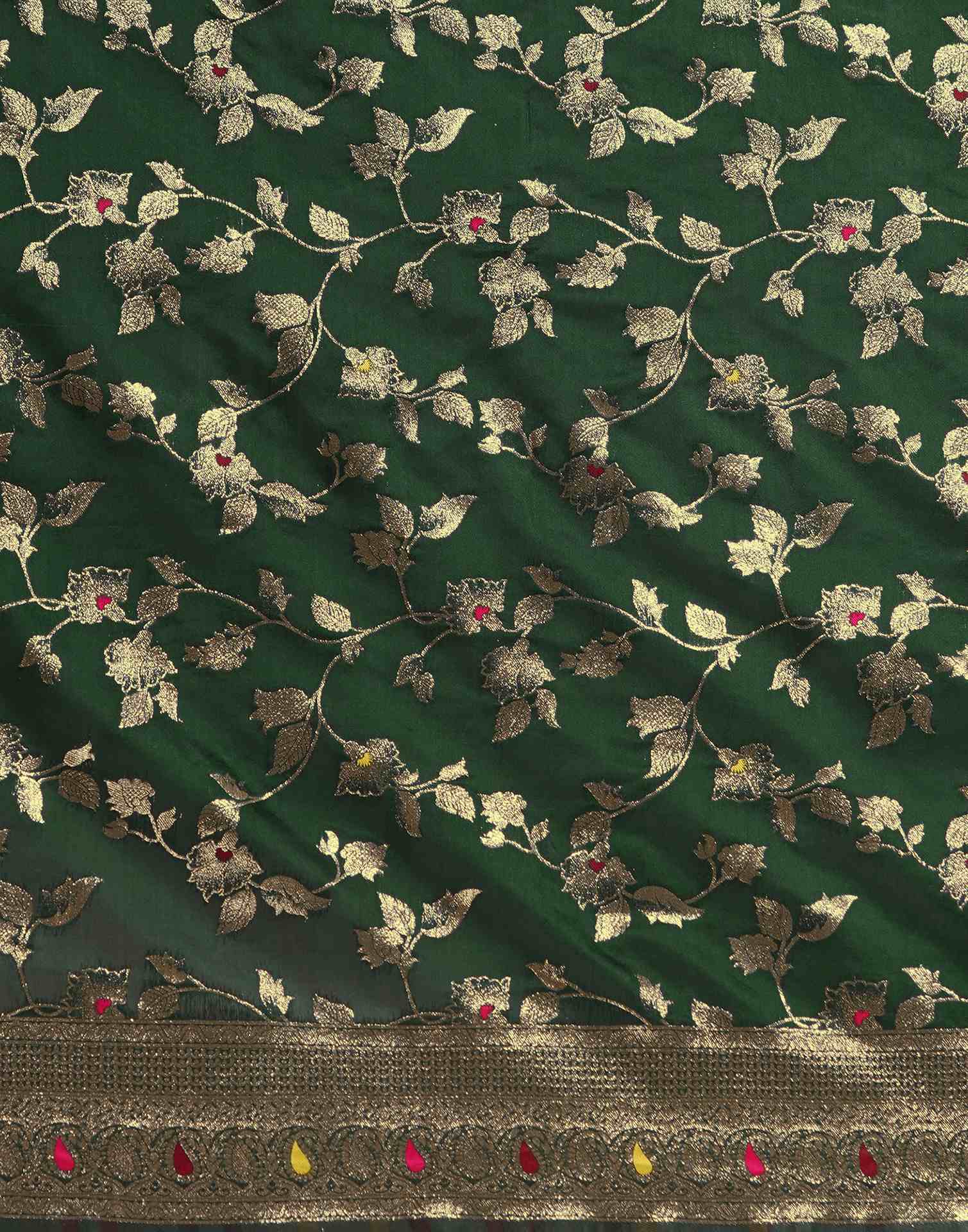 Green Silk Woven Banarasi Saree