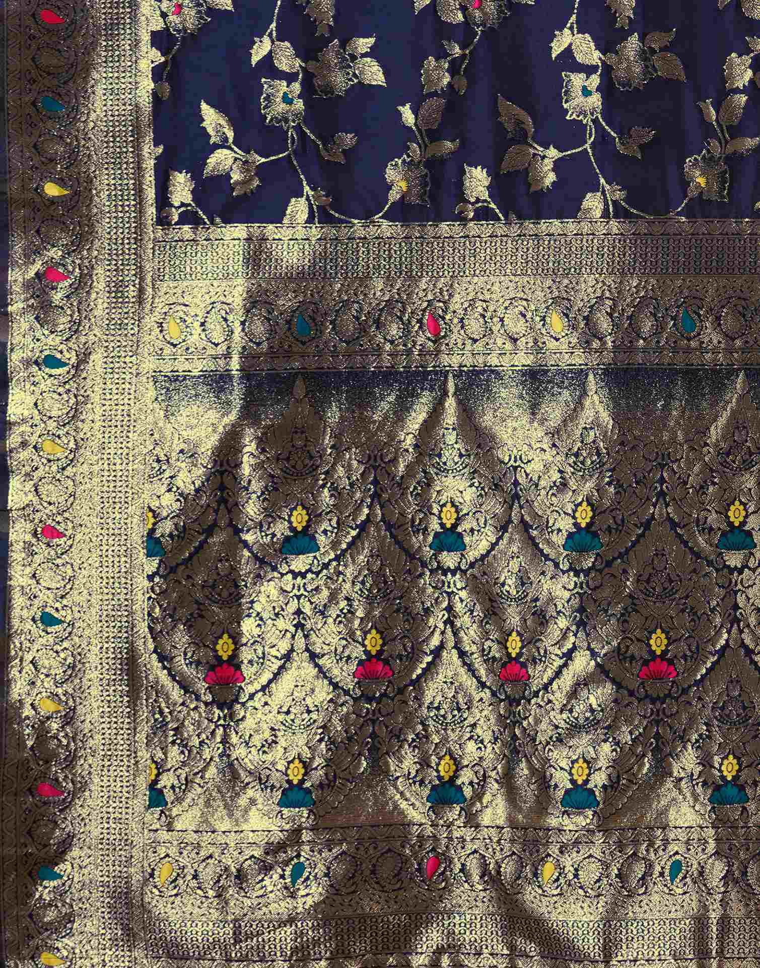Blue Silk Woven Banarasi Saree