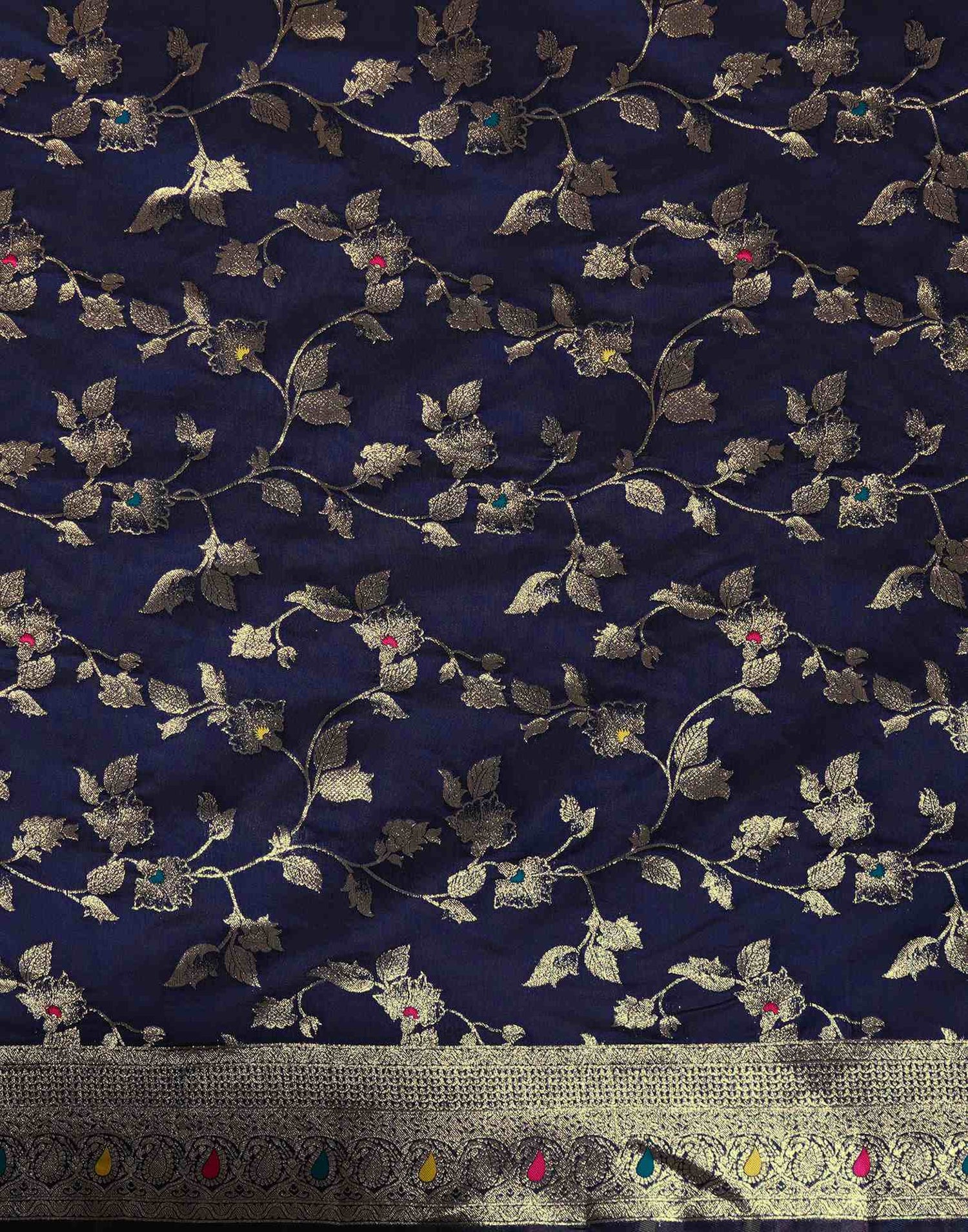 Blue Silk Woven Banarasi Saree