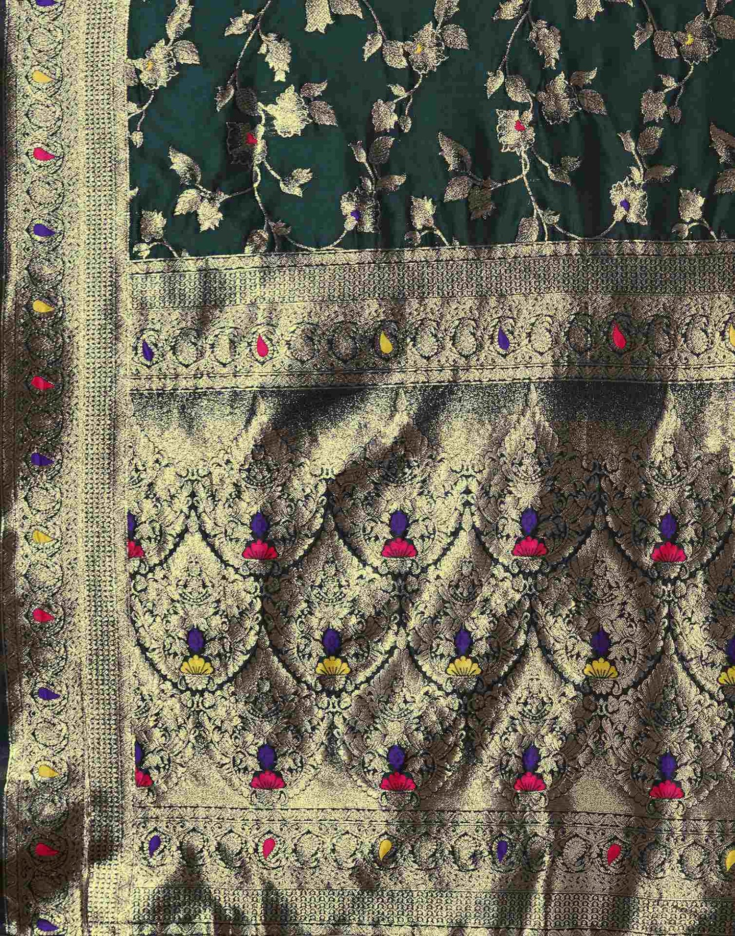 Green Silk Woven Banarasi Saree