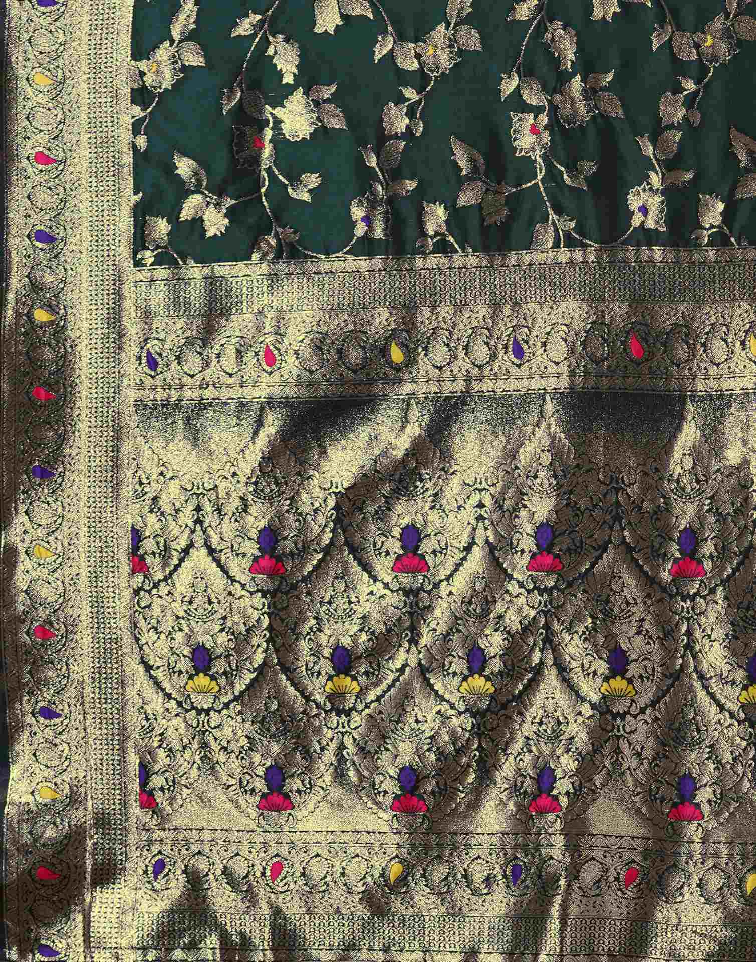 Green Silk Woven Banarasi Saree