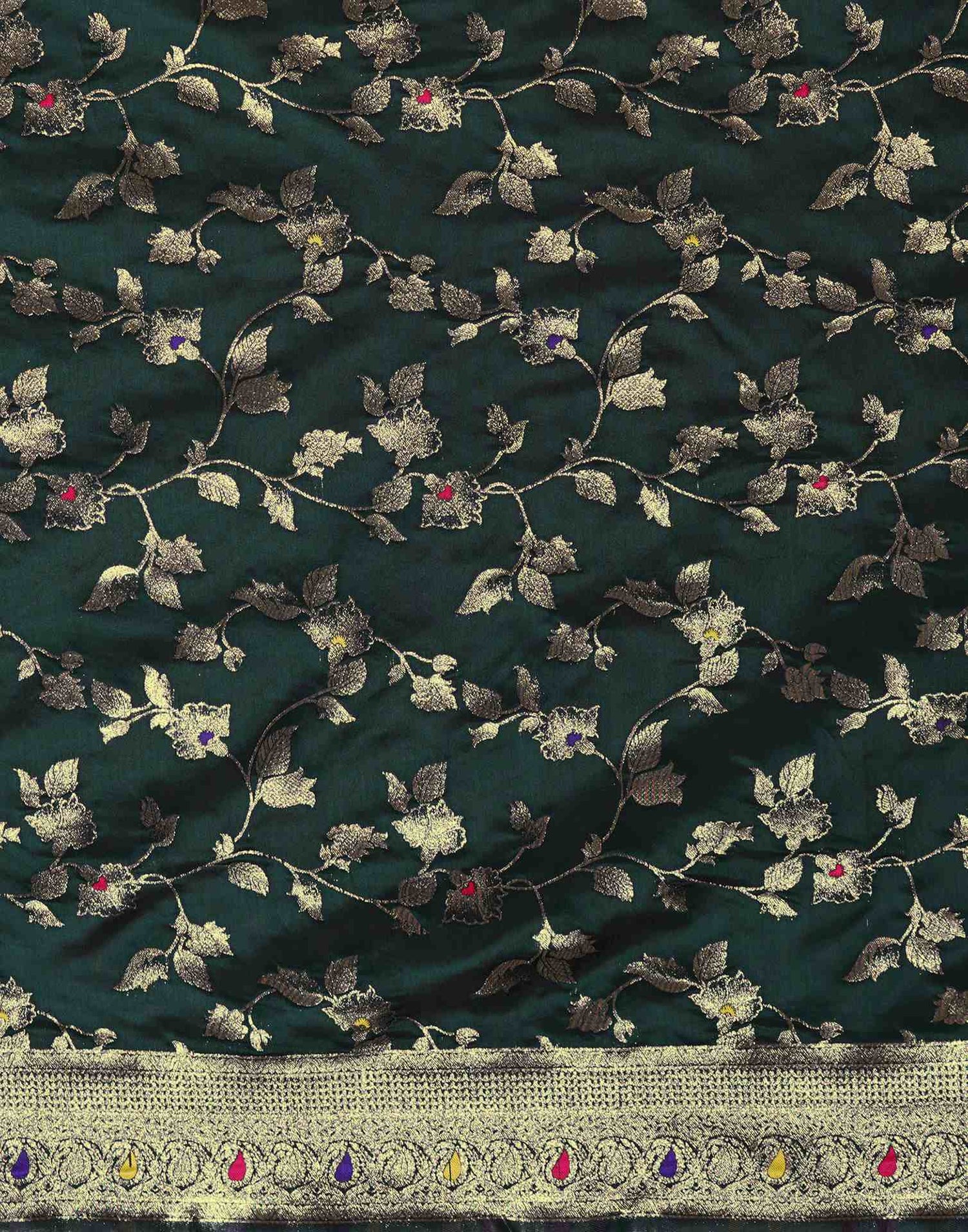 Green Silk Woven Banarasi Saree