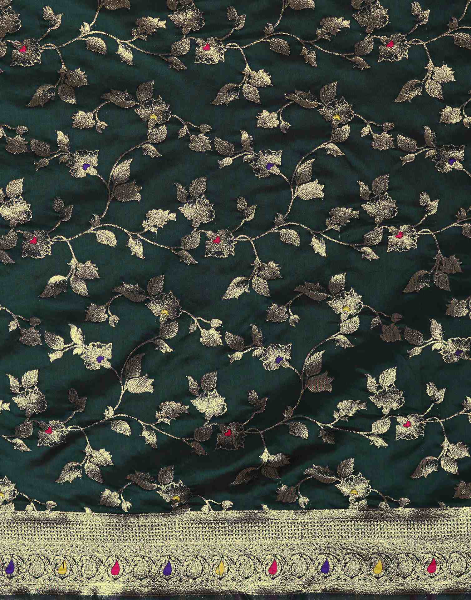 Green Silk Woven Banarasi Saree