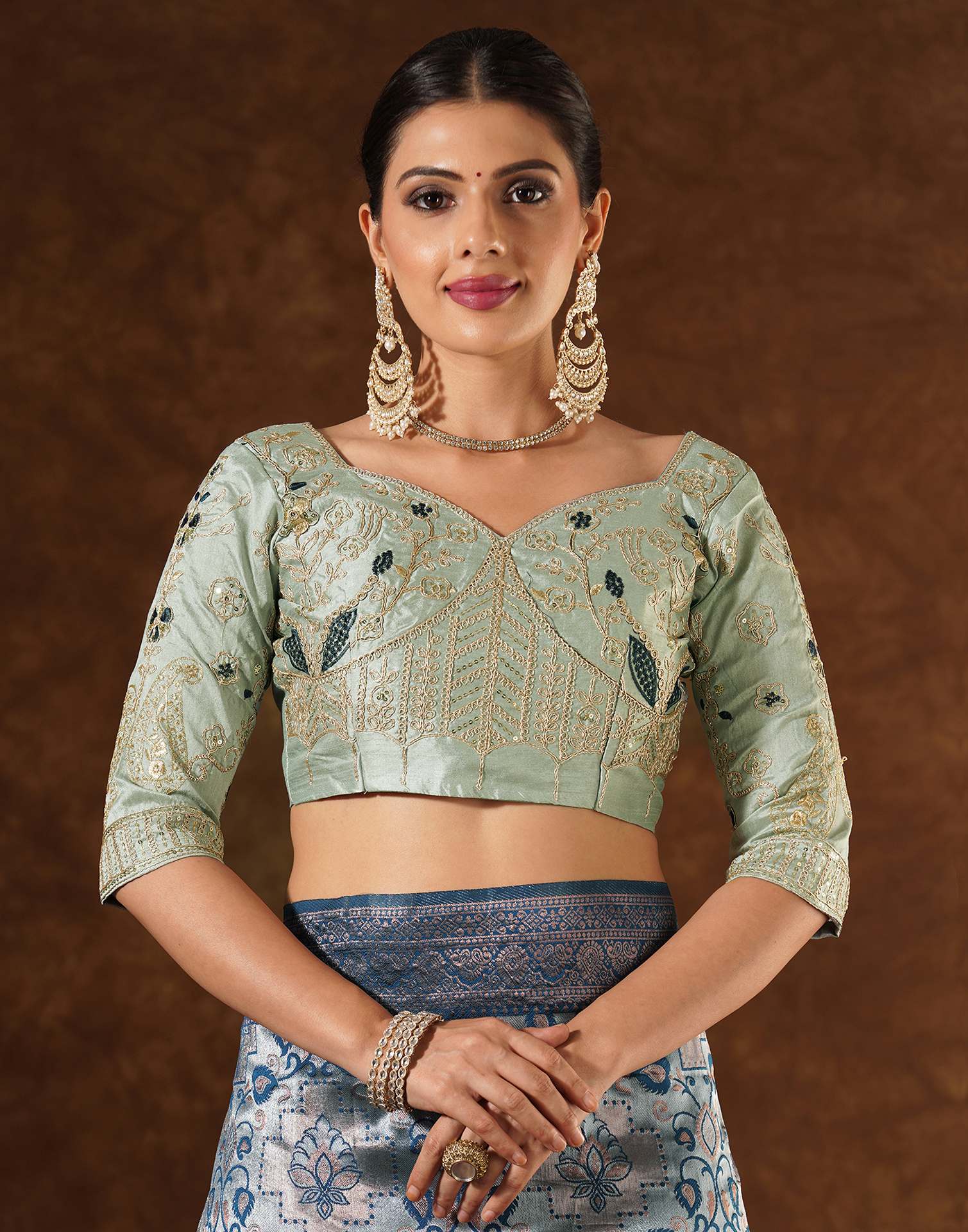 Blue Silk Woven Saree