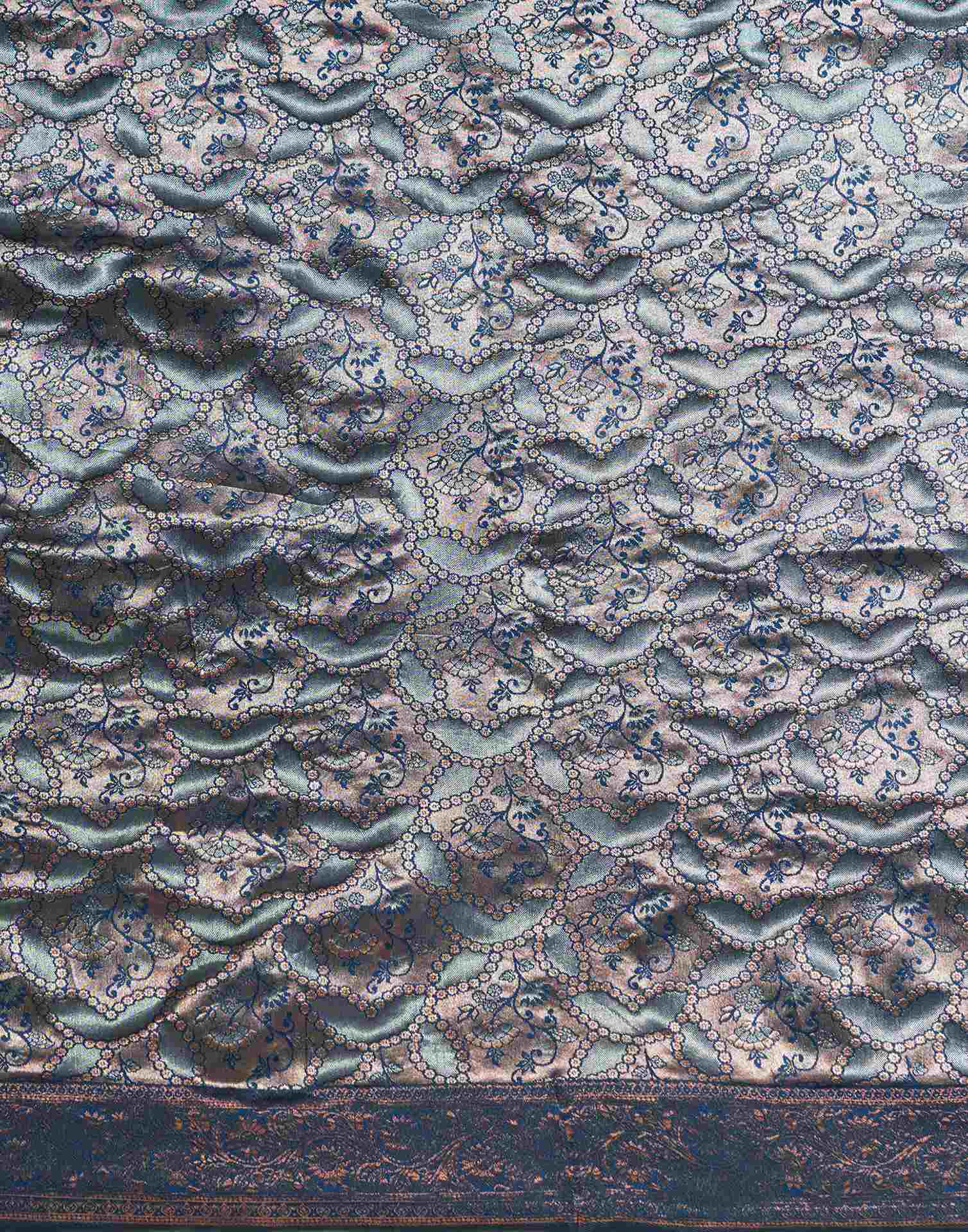 Blue Silk Woven Saree