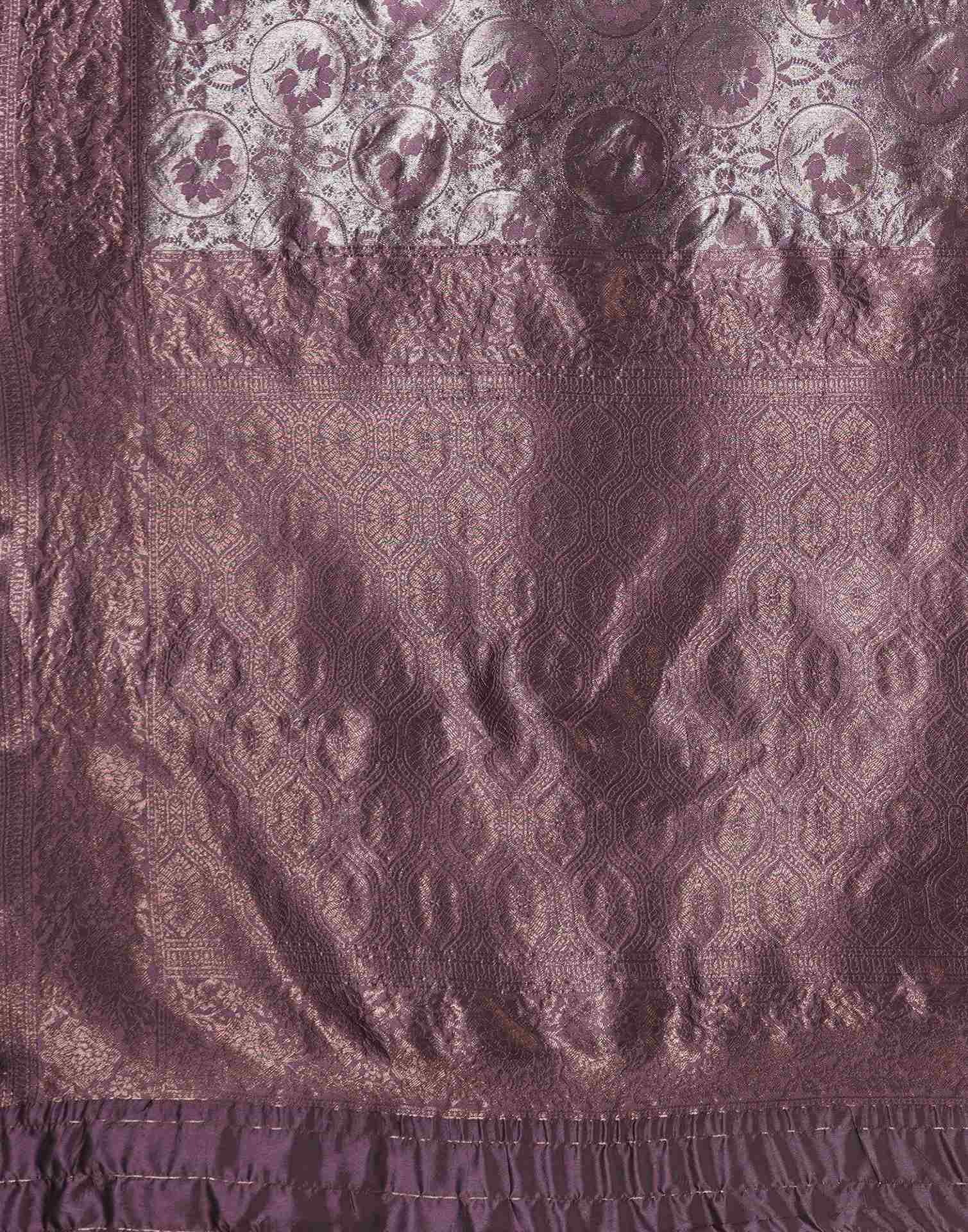 Mauve Silk Woven Saree