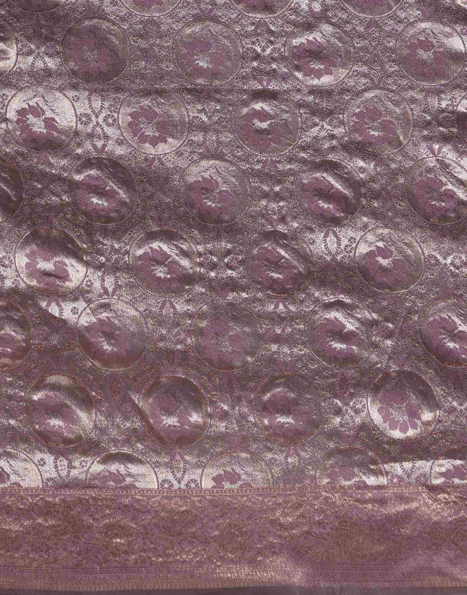 Mauve Silk Woven Saree