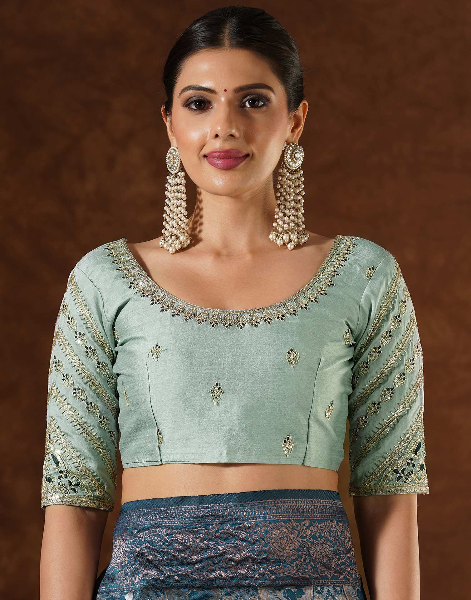 Blue Silk Woven Saree